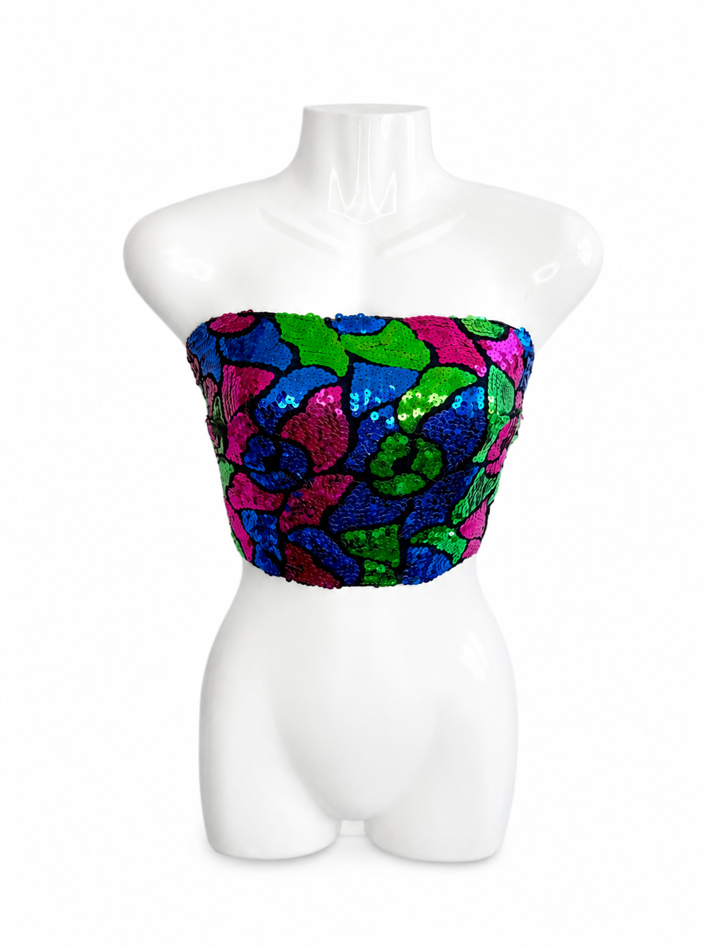 Sequin Bandeau Crop Top
