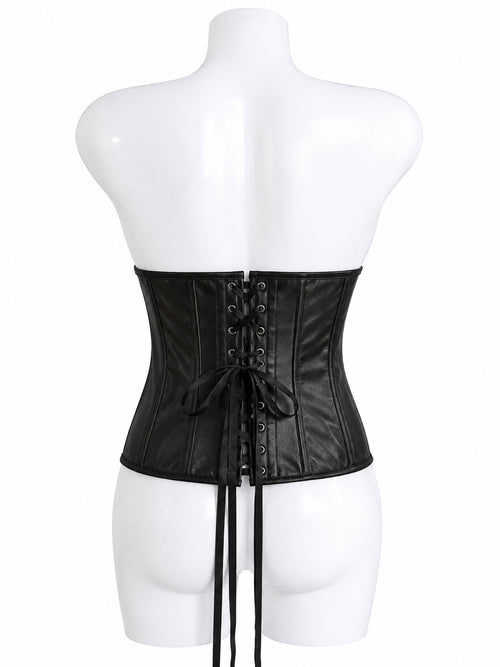 Black Satin Underbust Corset – Vintage-Inspired