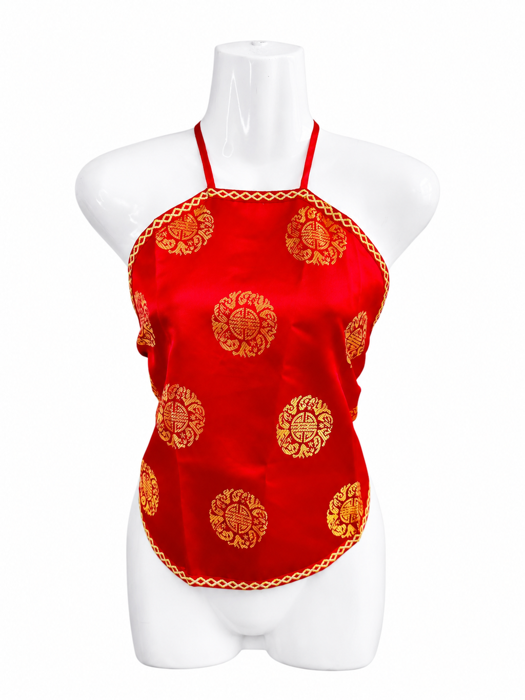 Oriental Satin Halter Top – Imperial Red