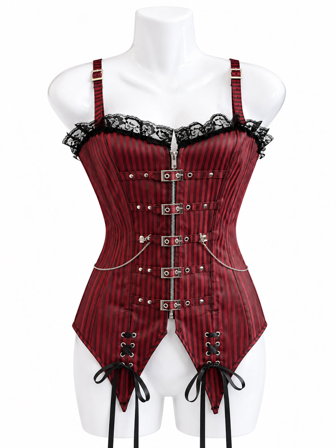 Steampunk Corset with Buckle Details – Vintage-Inspired