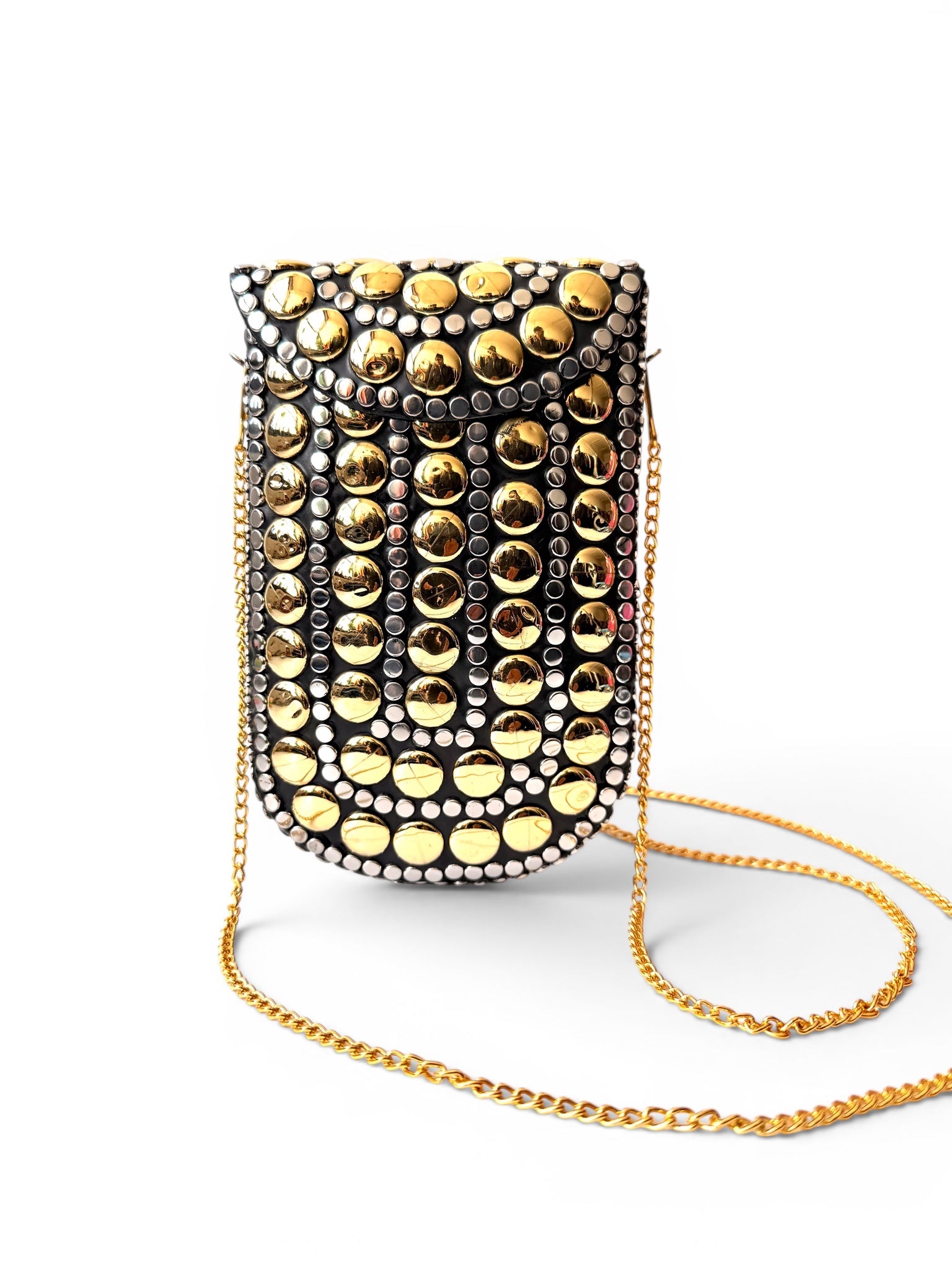 Vintage Studded Gold Bag