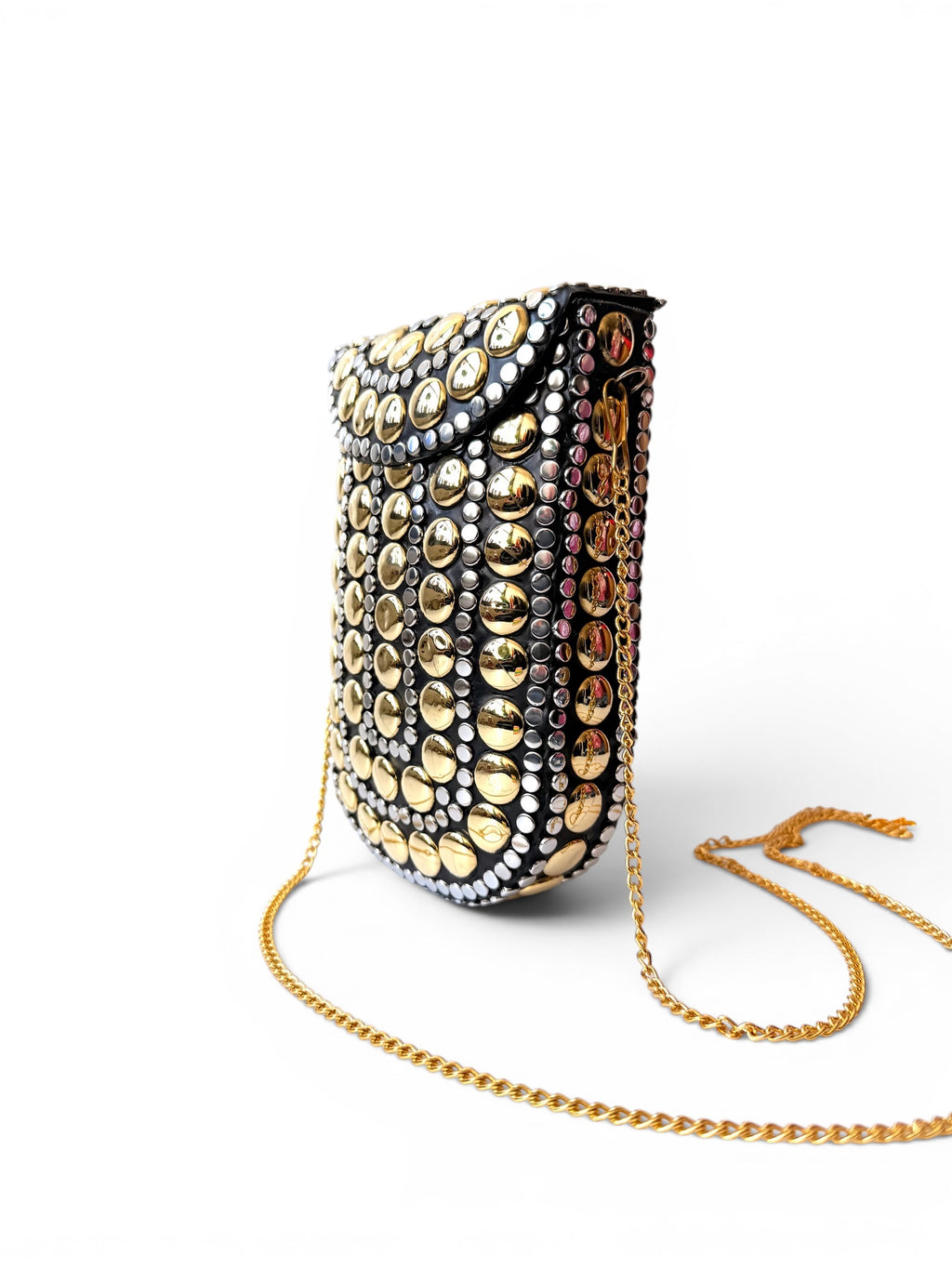 Vintage Studded Gold Bag
