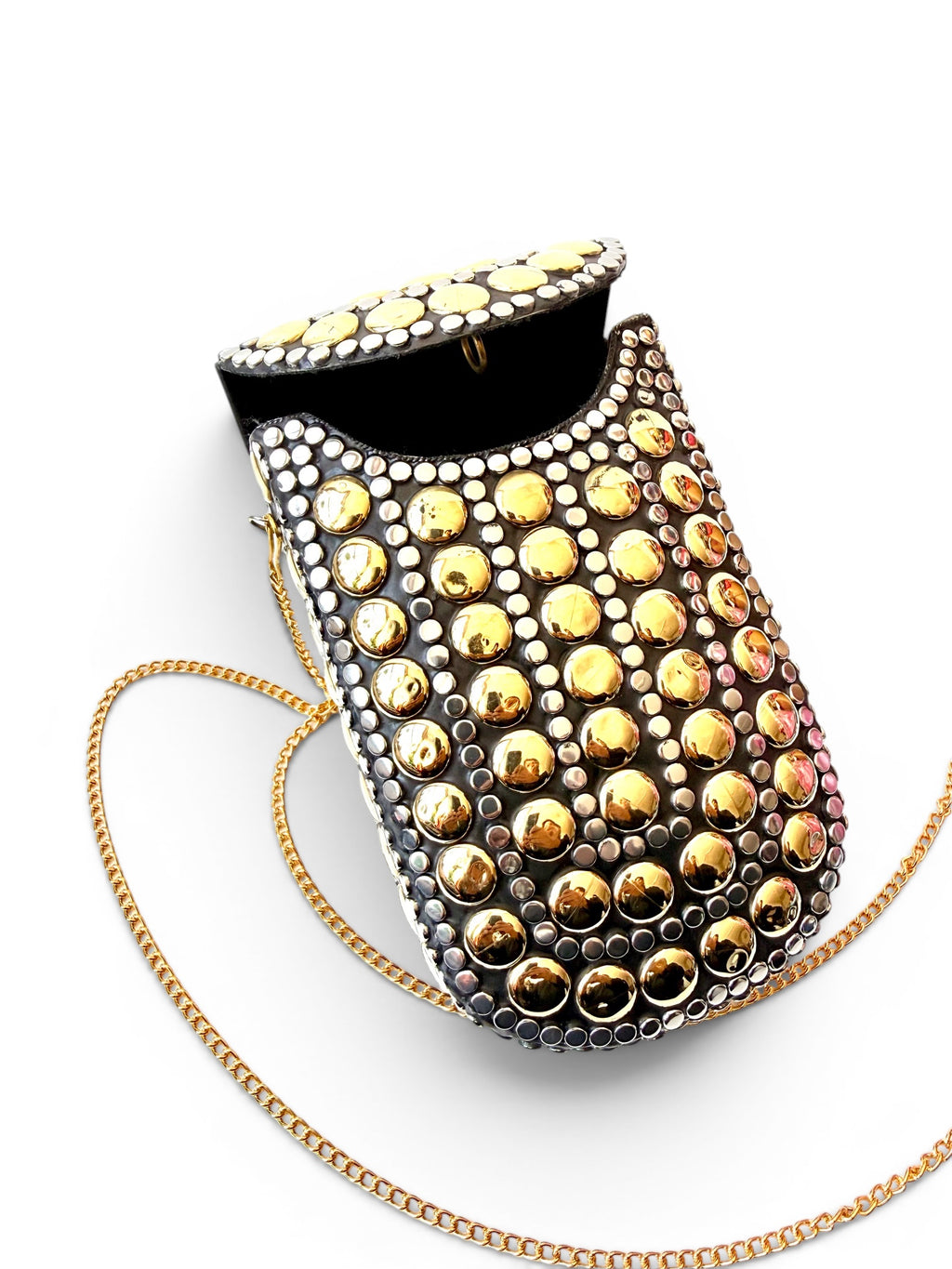 Vintage Studded Gold Bag