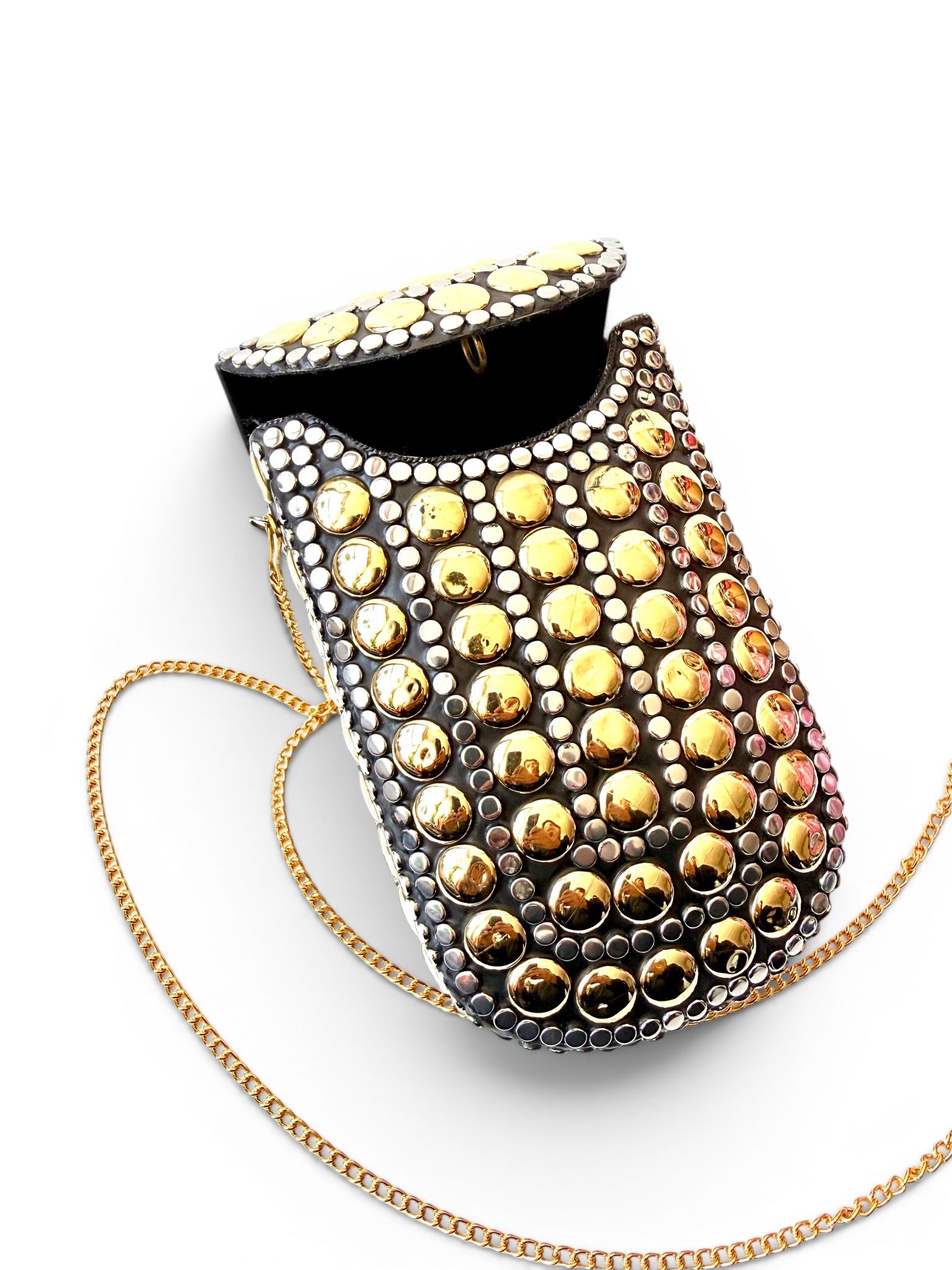 Vintage Studded Gold Bag