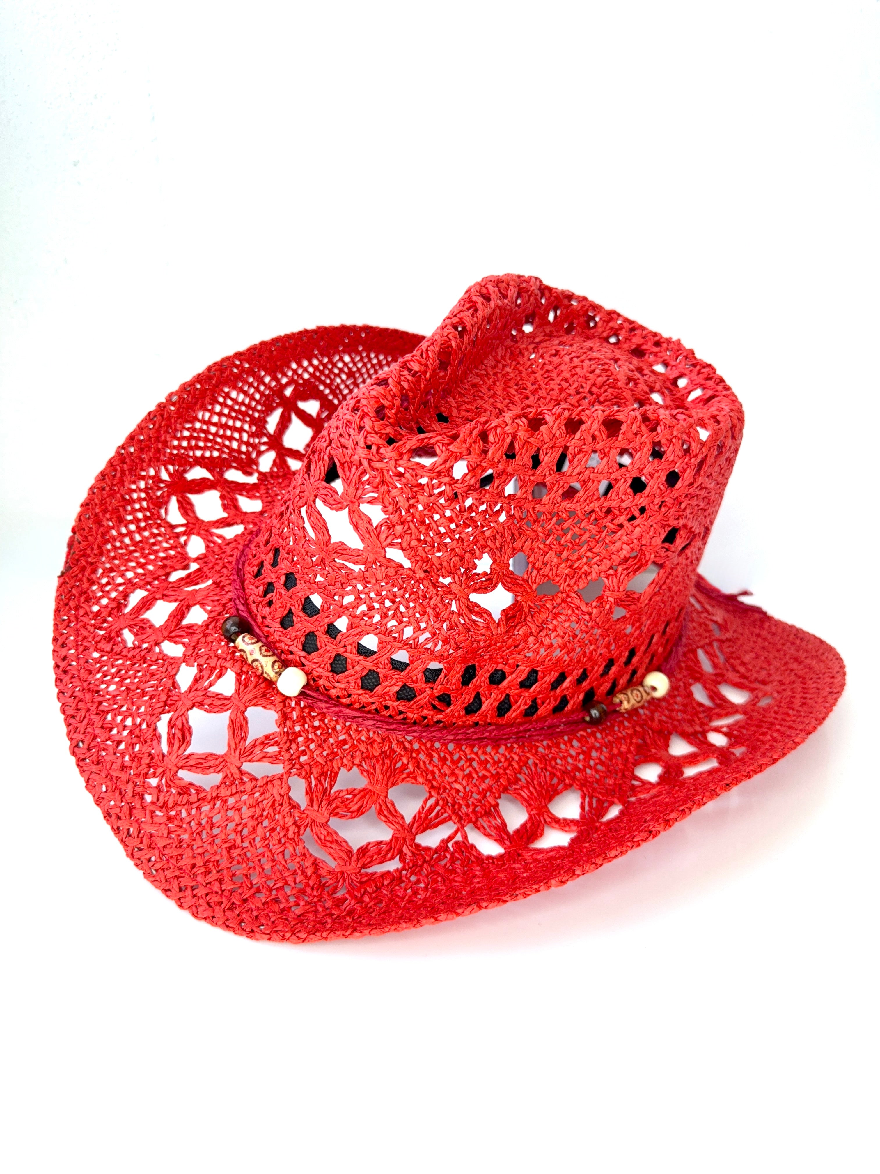 RETRO STRAW COWBOY HAT