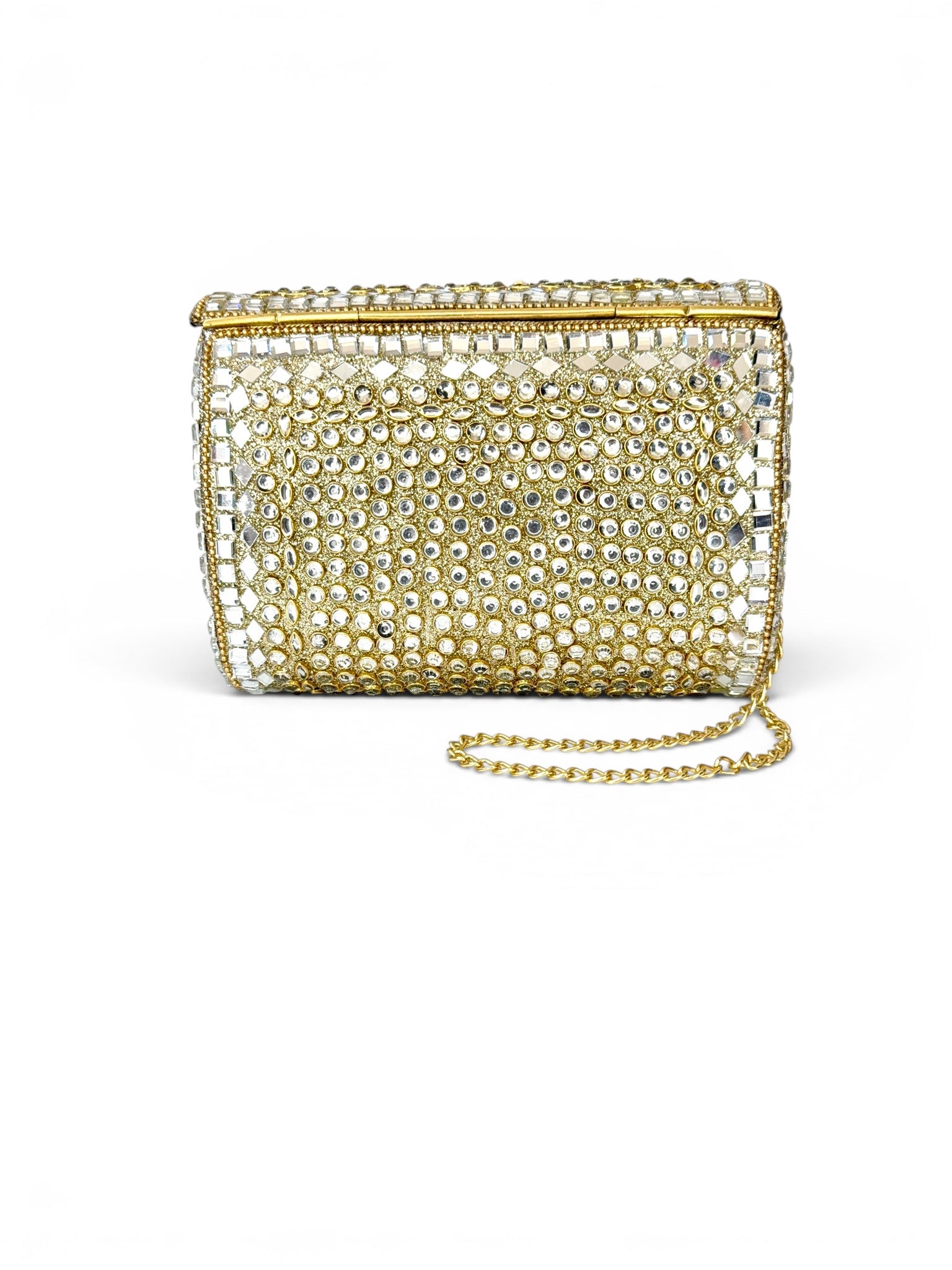 Vintage Gold Crystal Statement Bag