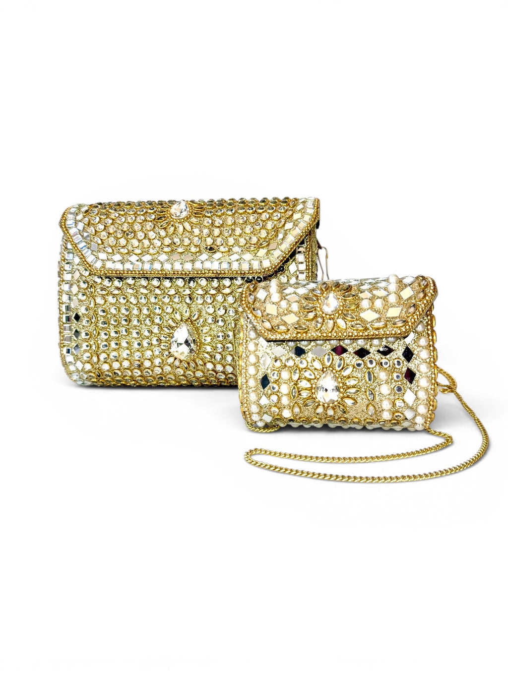 Vintage Pearl & Crystal Mini Bag