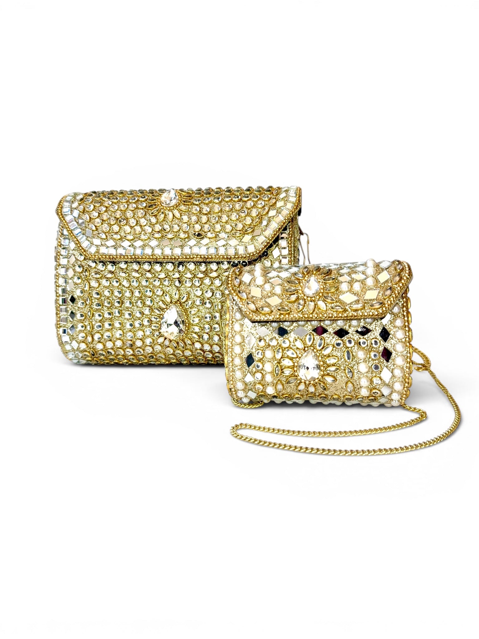 Vintage Pearl & Crystal Mini Bag