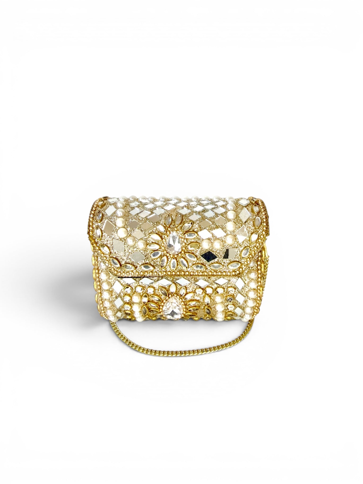 Vintage Pearl & Crystal Mini Bag