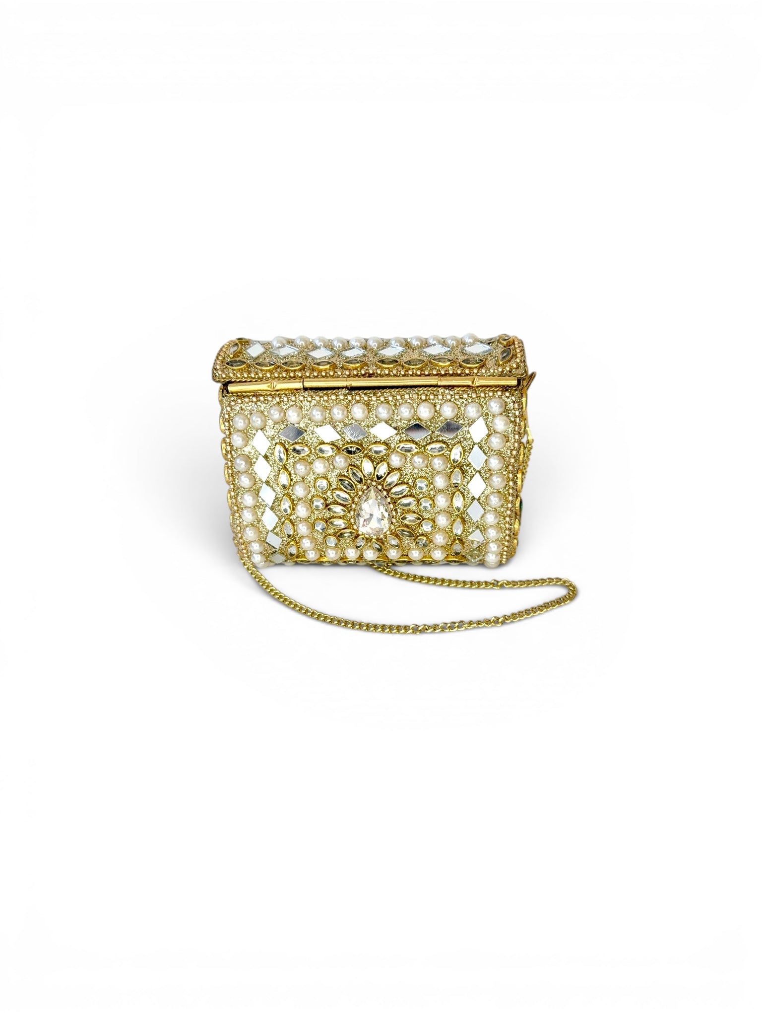 Vintage Pearl & Crystal Mini Bag