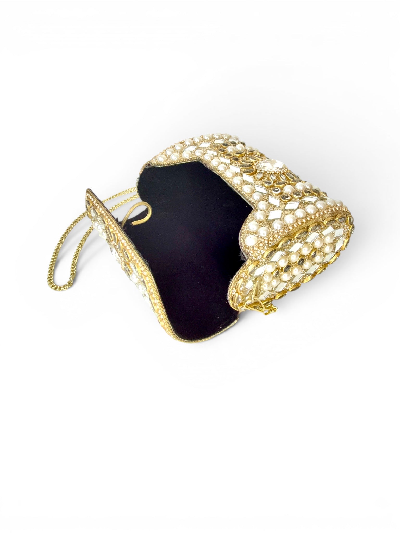 Vintage Pearl & Crystal Mini Bag
