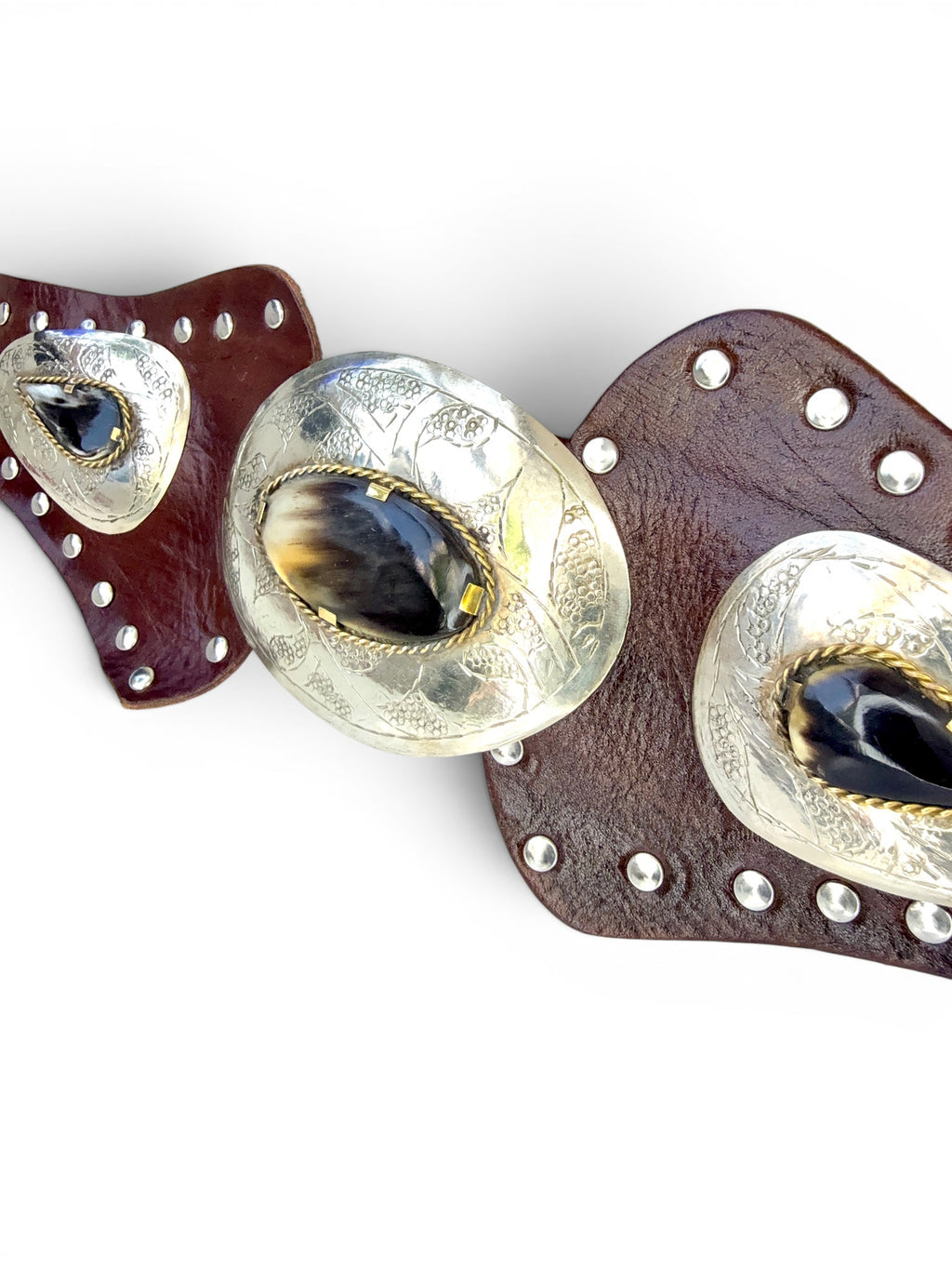 Vintage Brown Leather Belt