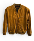 Vintage Camel Suede Bomber Jacket