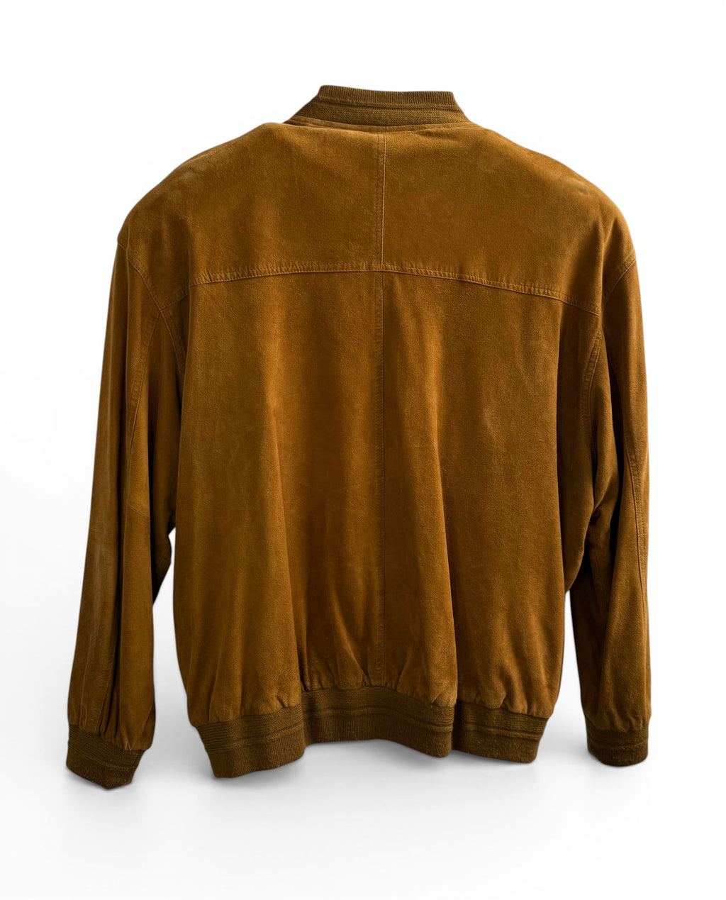 Vintage Camel Suede Bomber Jacket