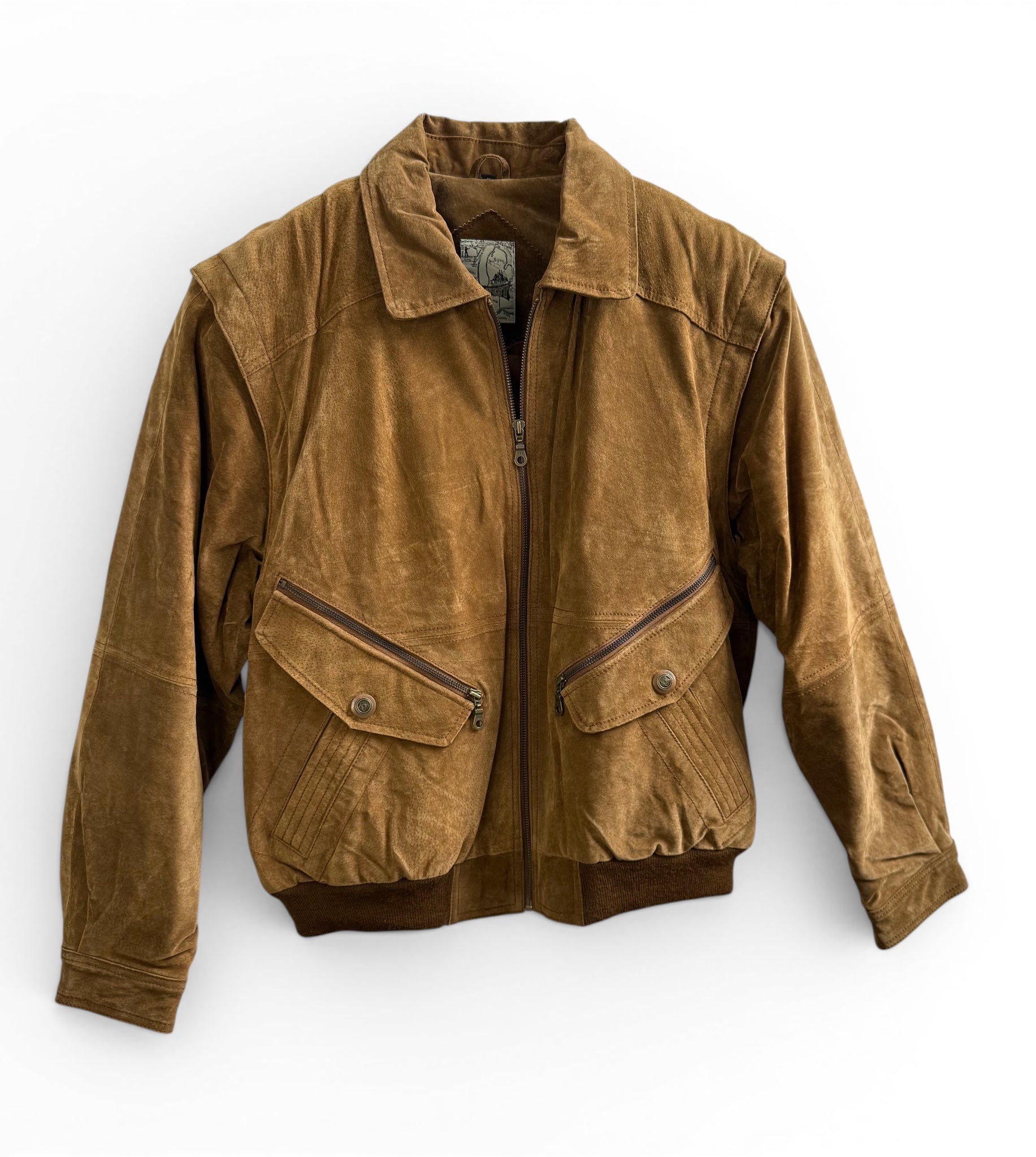 Men’s Camel Suede Jacket with Removable Sleeves