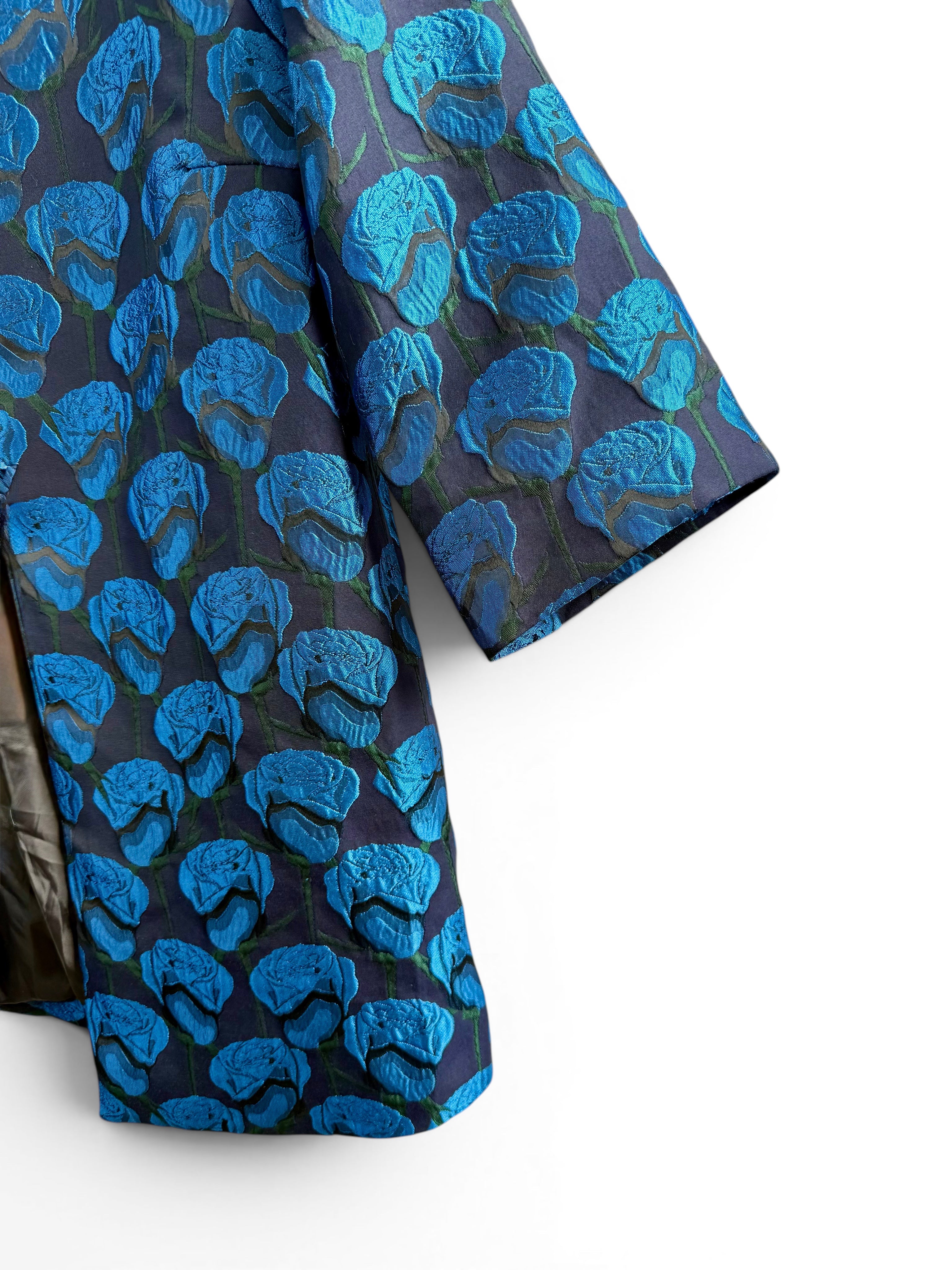 Vintage Brocade Blue Floral Jacket