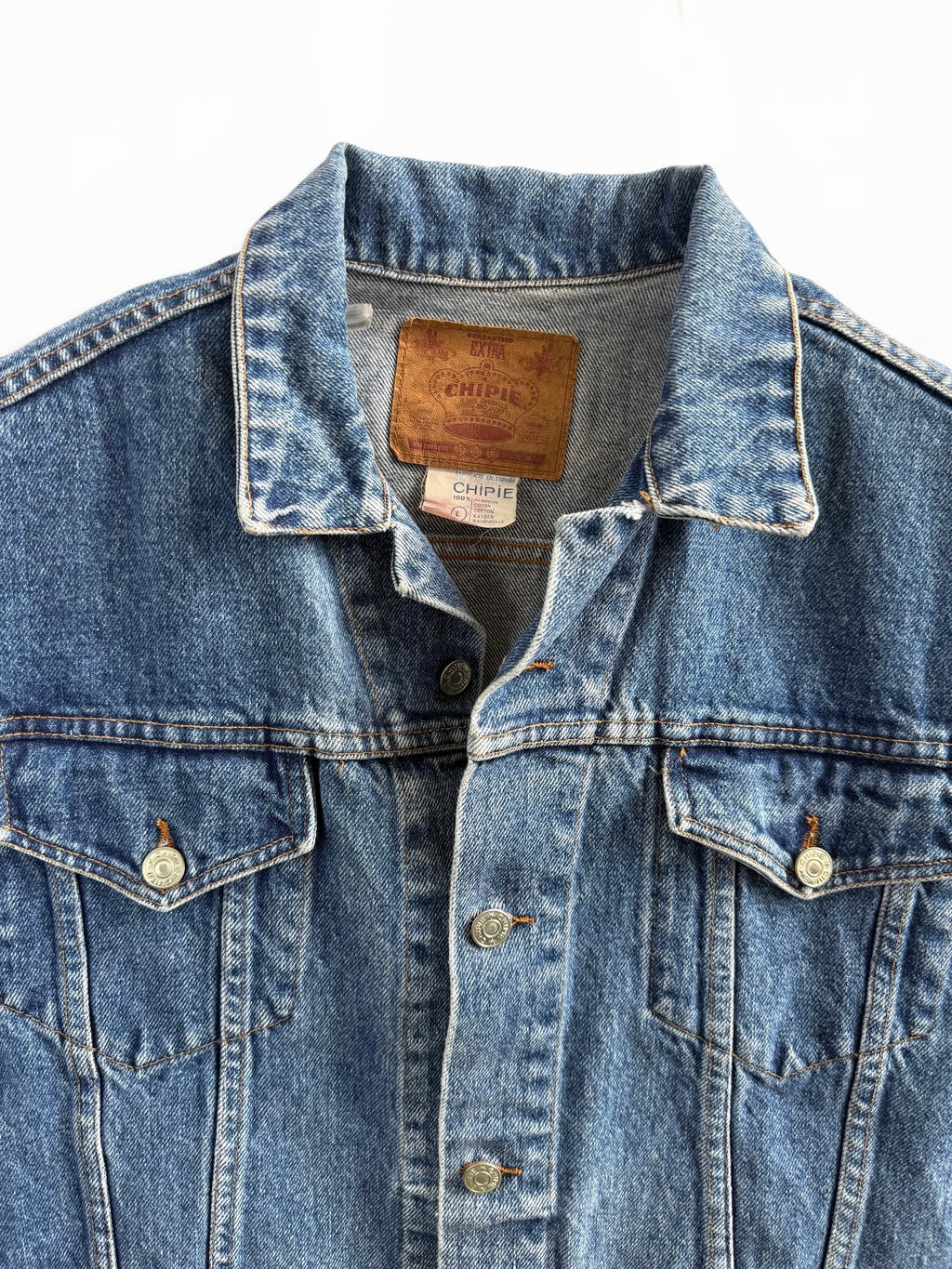 Vintage CHIPIE Blue Denim Sleeveless Vest