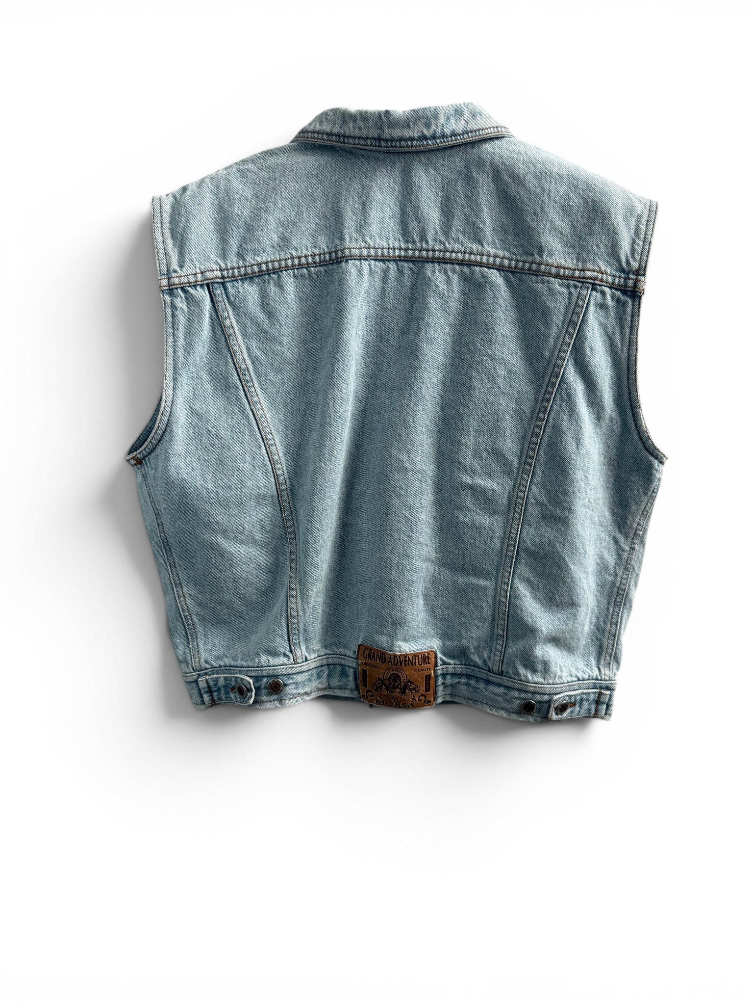 Vintage Blue Denim Sleeveless Vest