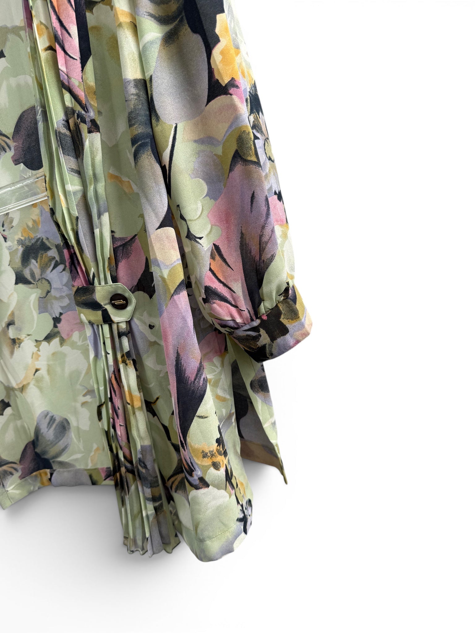Vintage Open Front Pastel Floral Layering Top
