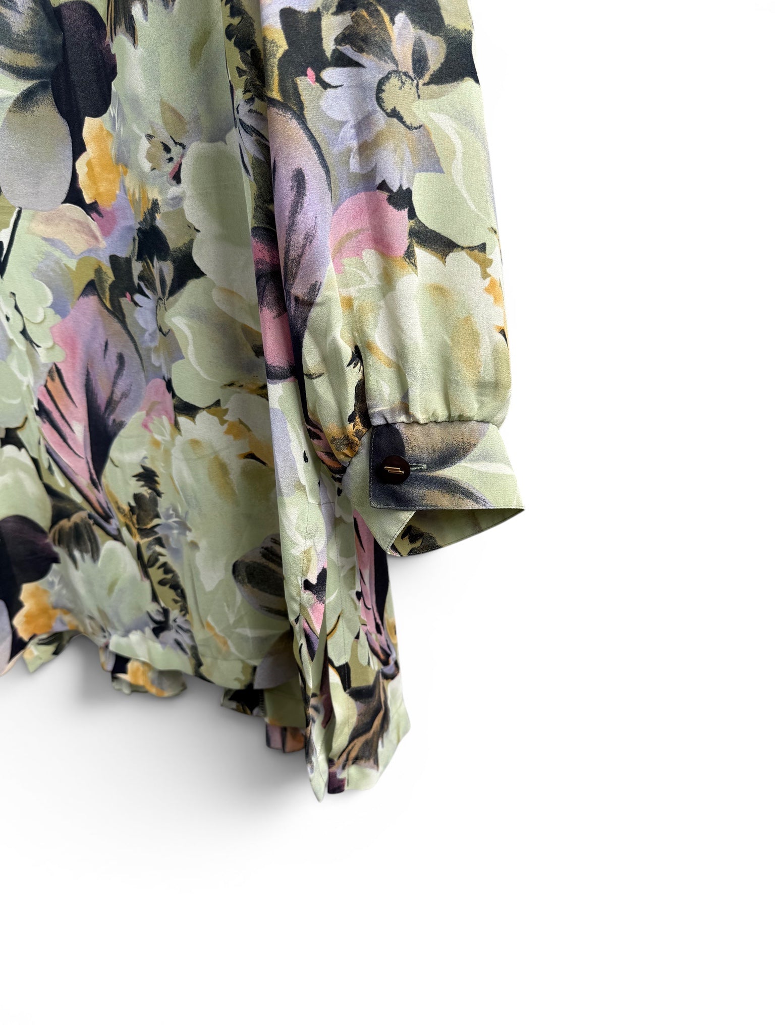 Vintage Open Front Pastel Floral Layering Top