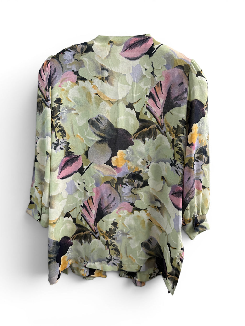 Vintage Open Front Pastel Floral Layering Top