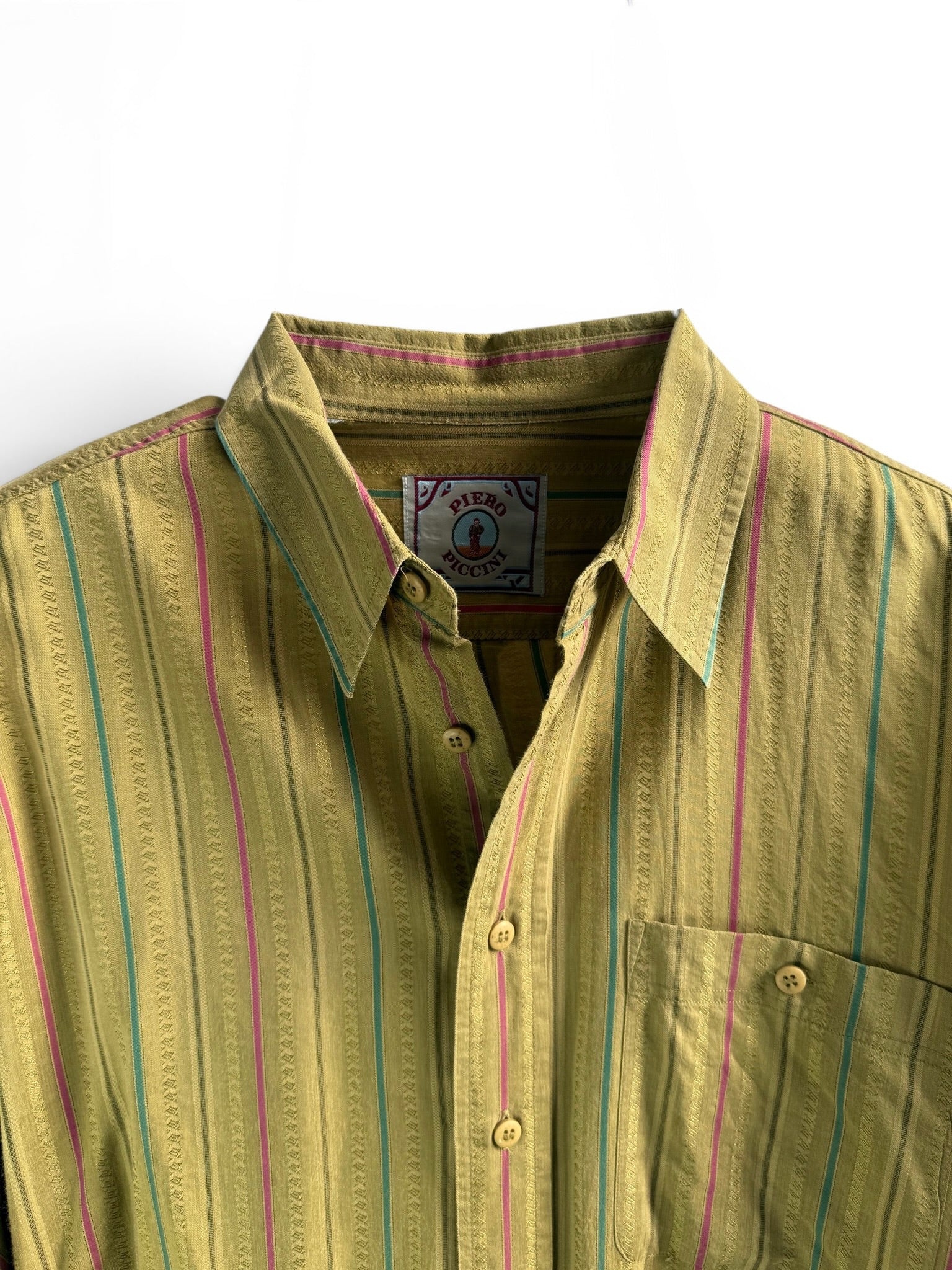Vintage Men’s Shirt with Multicolor Stripes