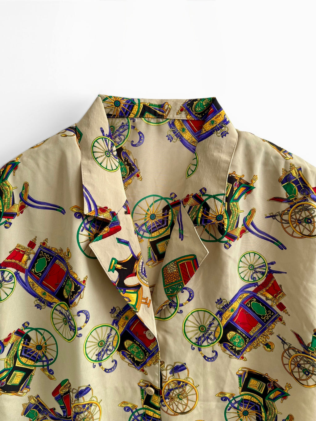 Vintage Antique Carriage Print Shirt
