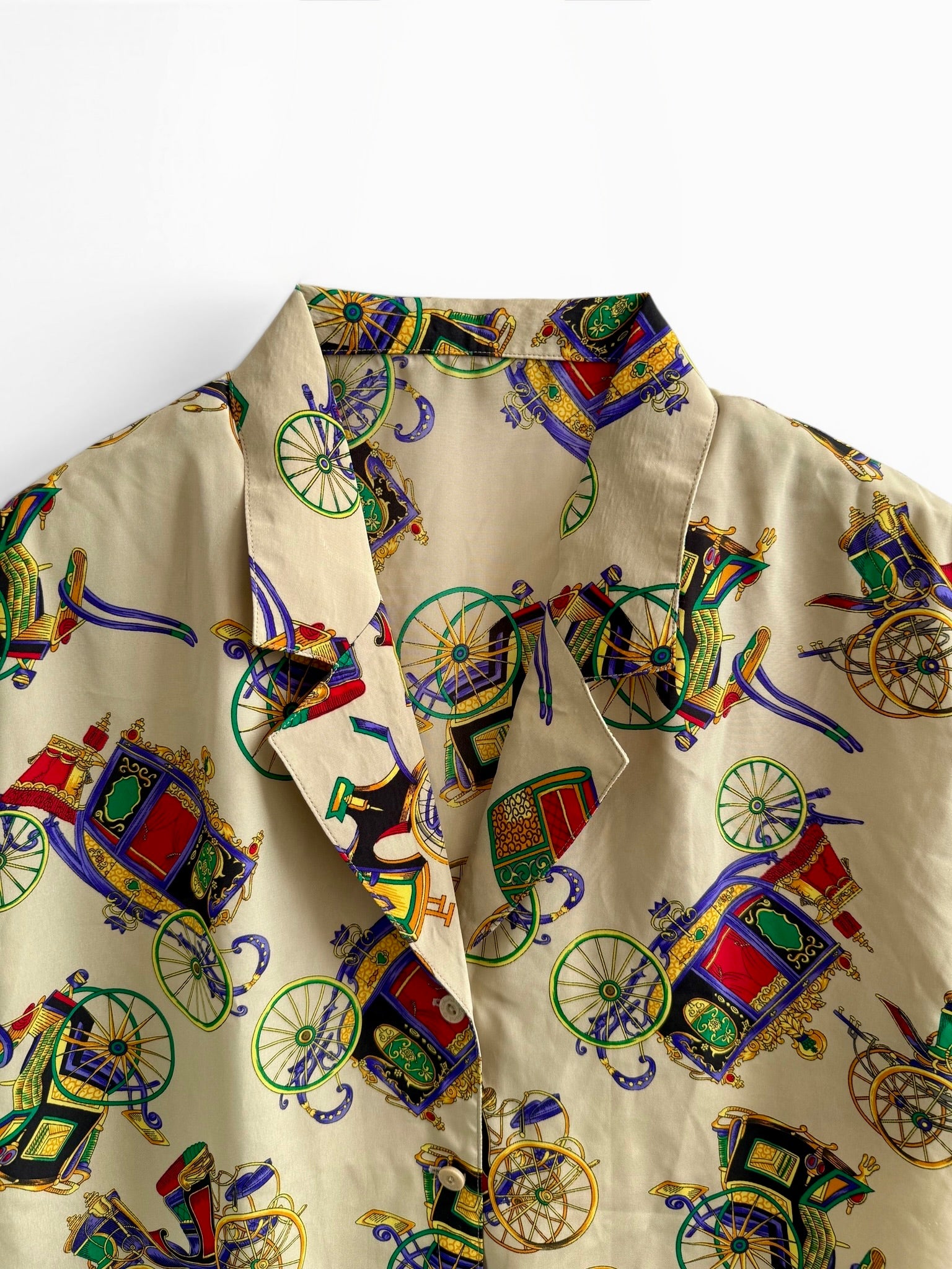 Vintage Antique Carriage Print Shirt