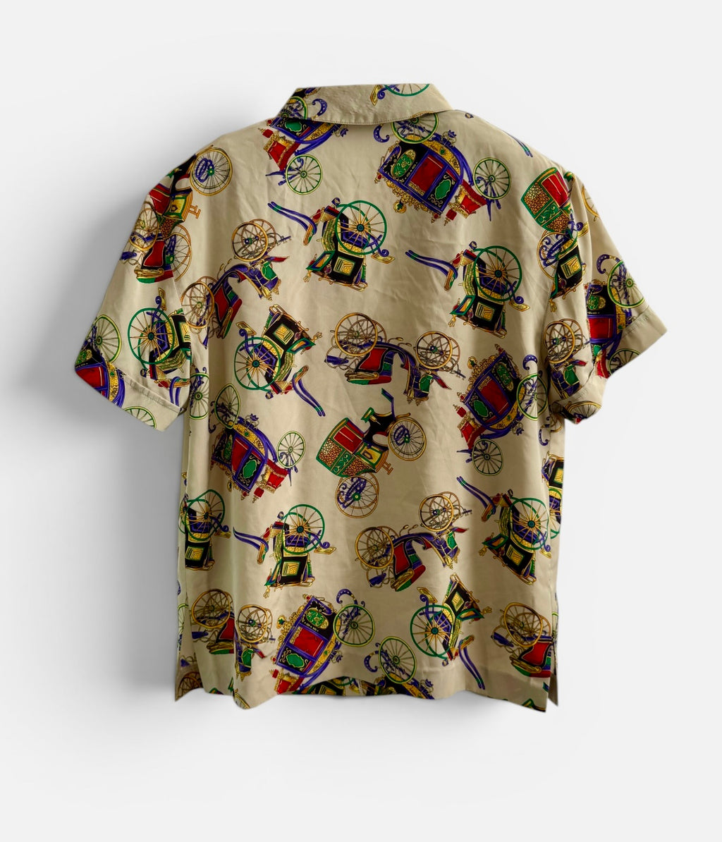 Vintage Antique Carriage Print Shirt