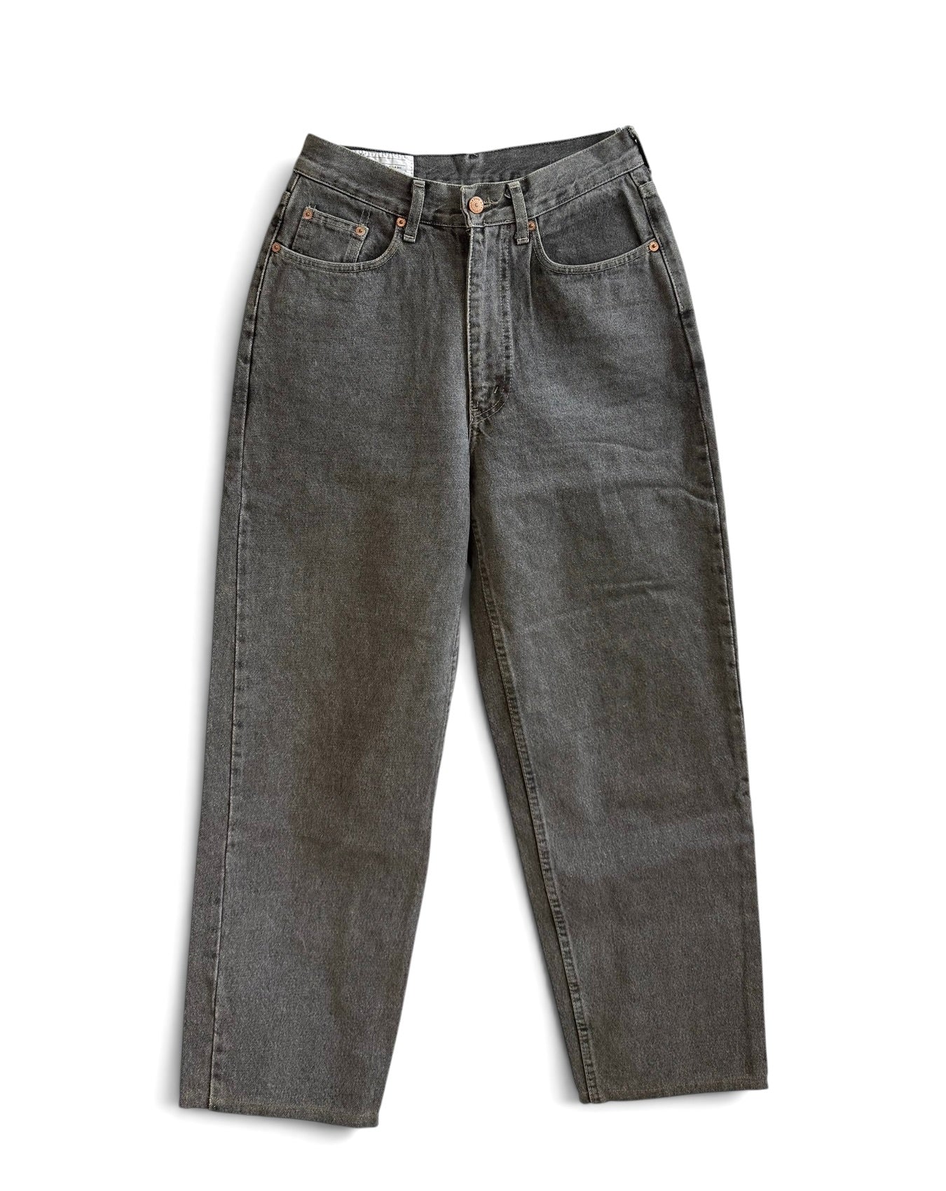 Vintage High-Waisted Grey Denim Jeans