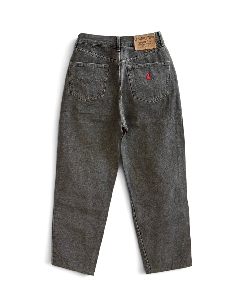 Vintage High-Waisted Grey Denim Jeans