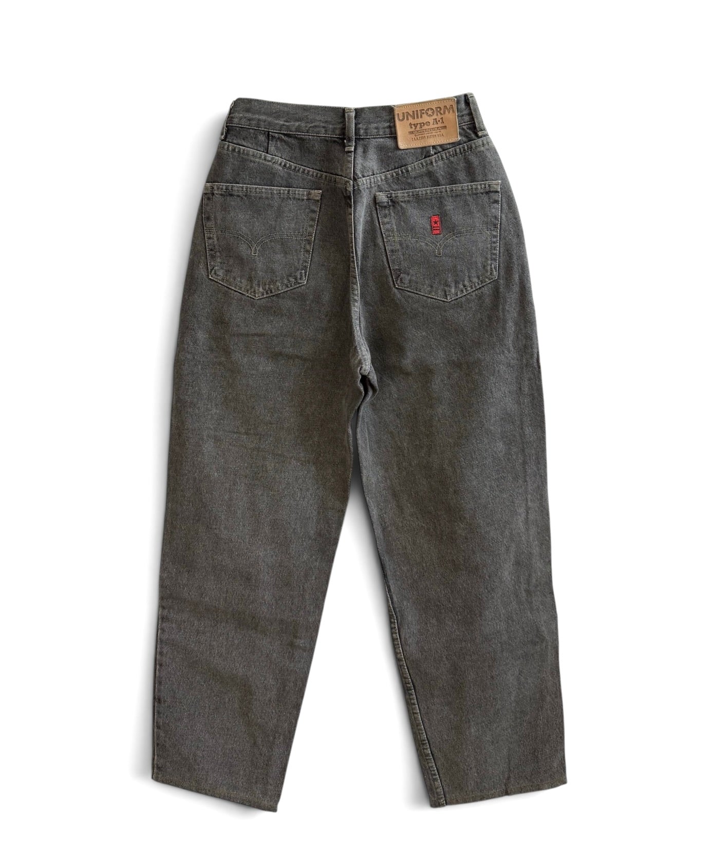 Vintage High-Waisted Grey Denim Jeans
