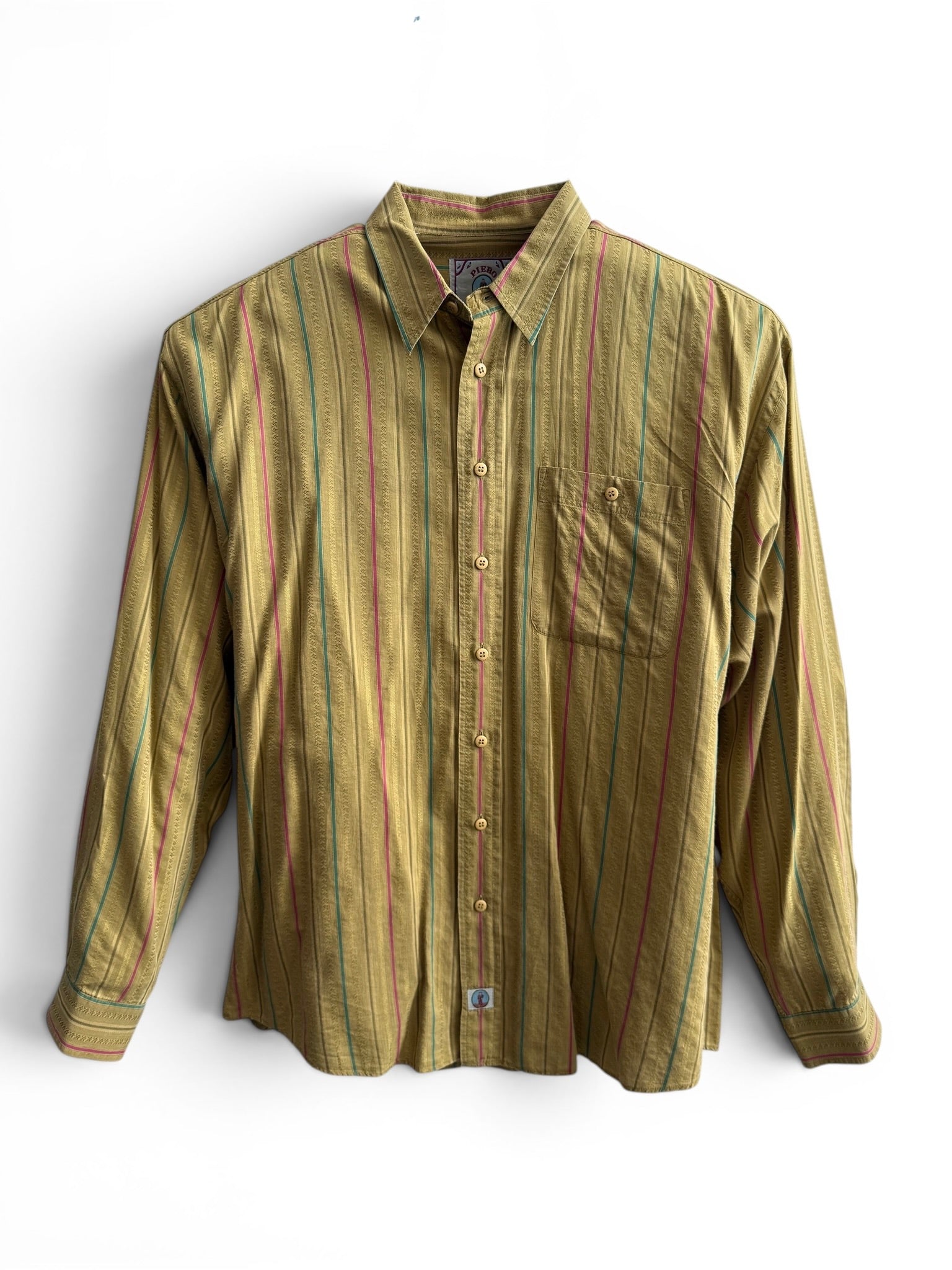 Vintage Men’s Shirt with Multicolor Stripes