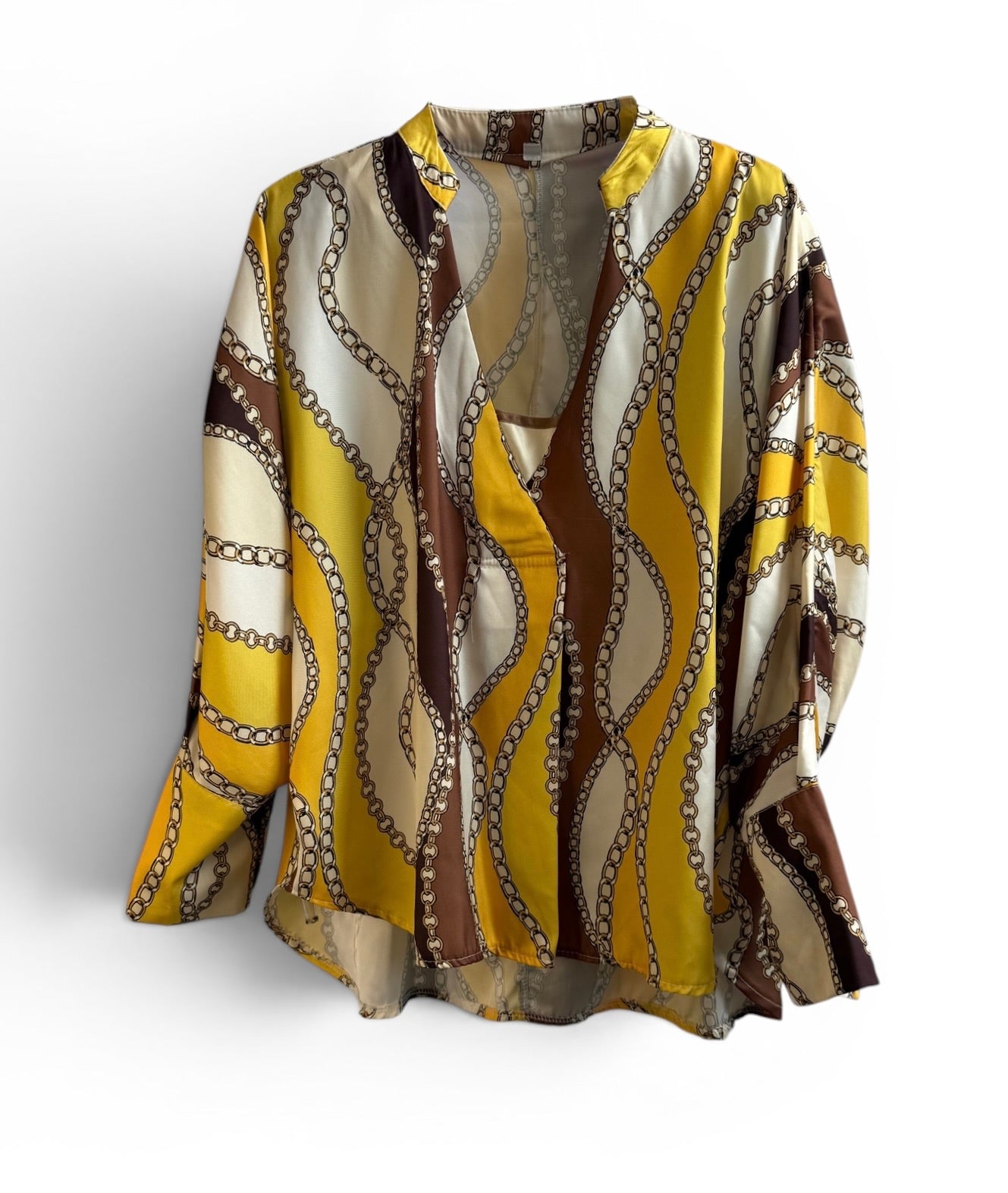 Vintage Chain Print Layering Top