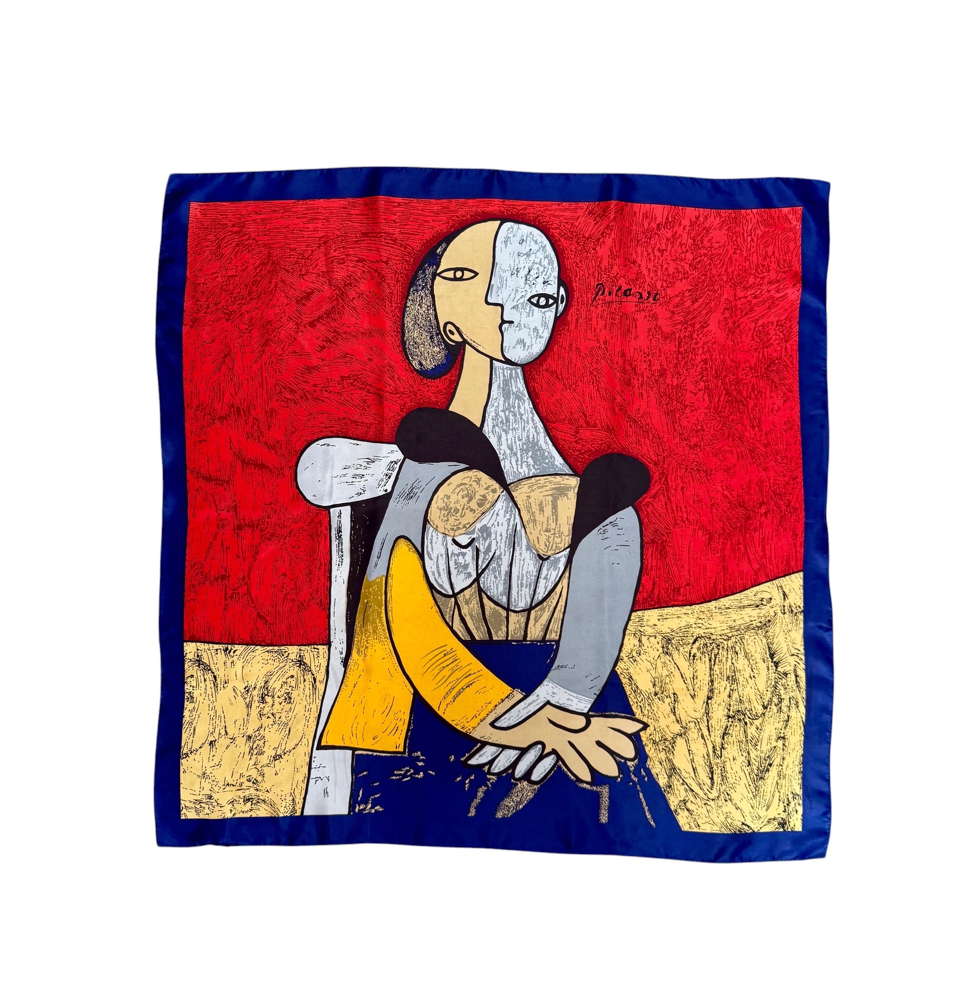 Vintage Picasso Style Cubist Art Scarf