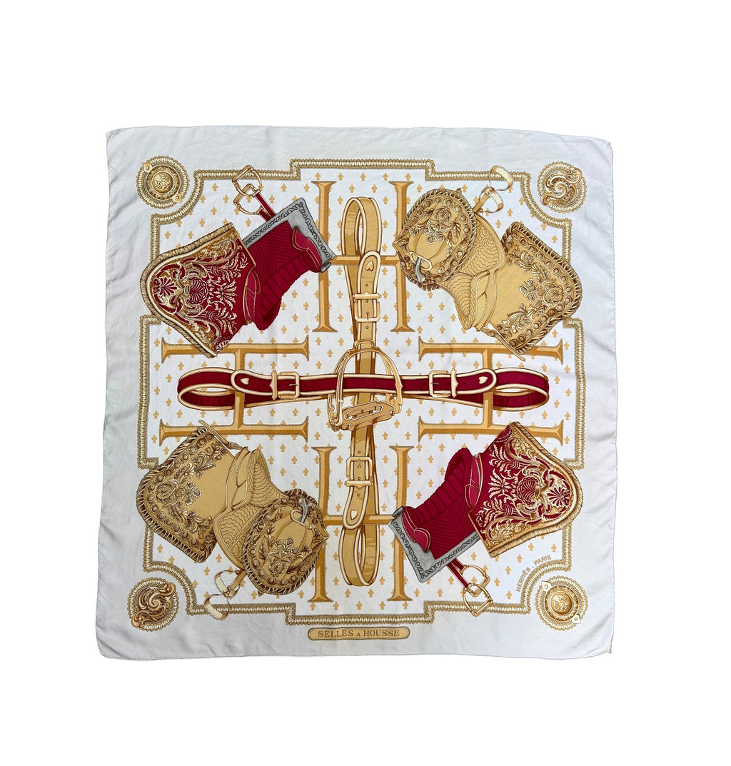 Vintage Hermès Paris “Selles à Housse” Scarf