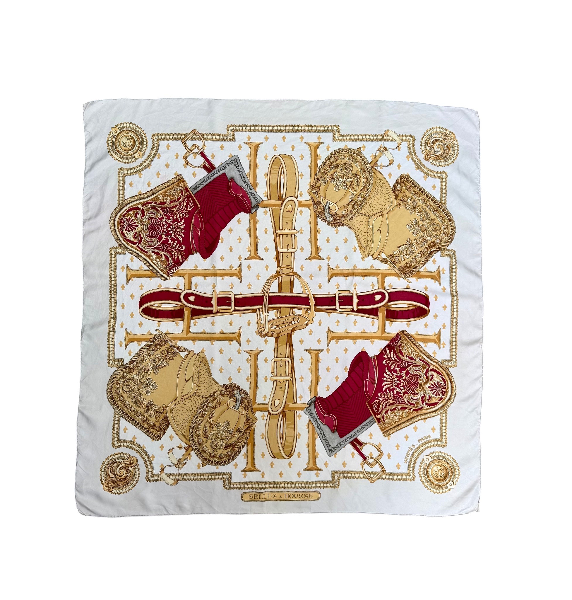 Vintage Hermès Paris “Selles à Housse” Scarf