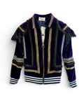 Vintage Ricardo Moura Star Man Velvet Bomber Jacket