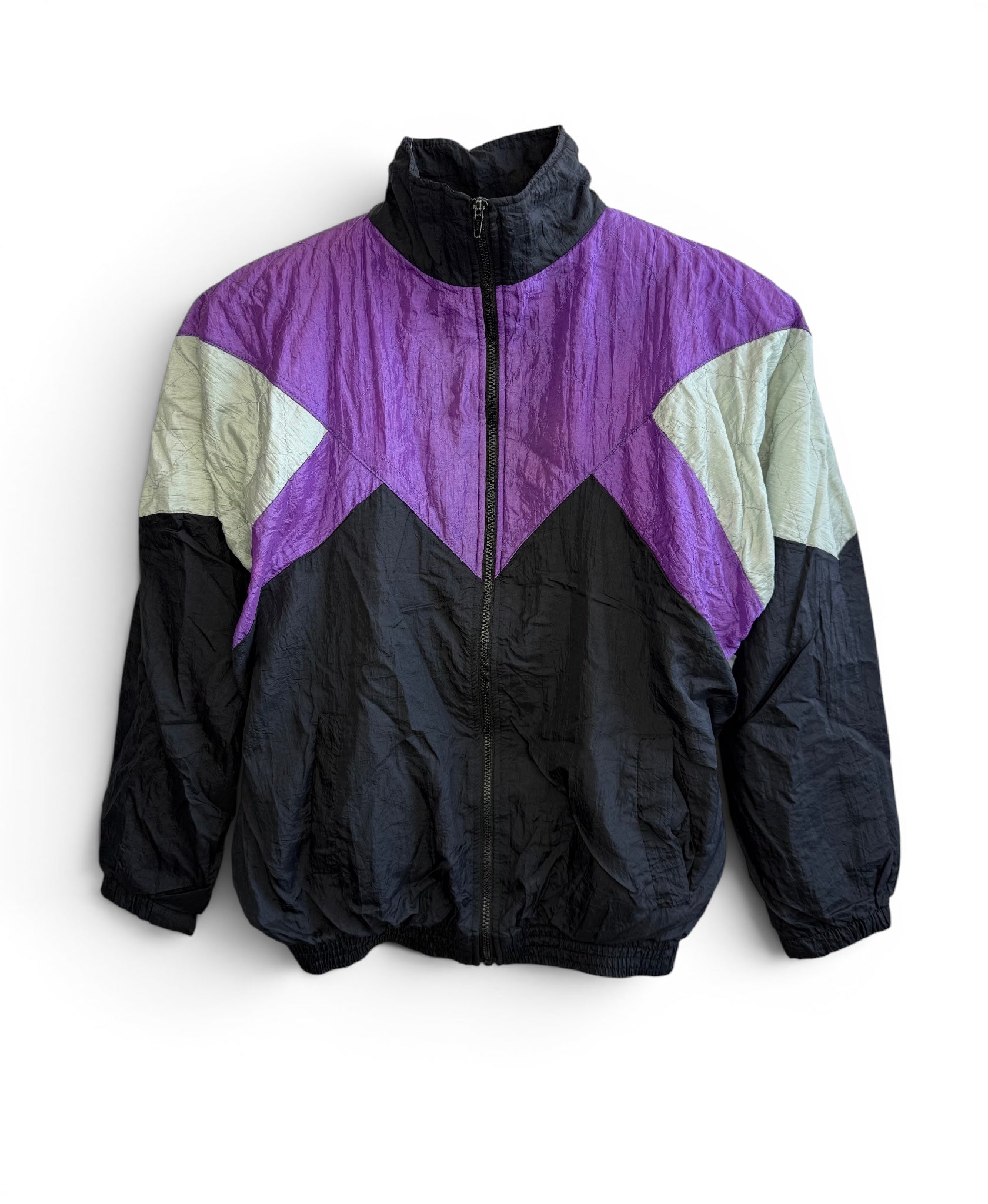 90s Vintage Colorblock Windbreaker Jacket