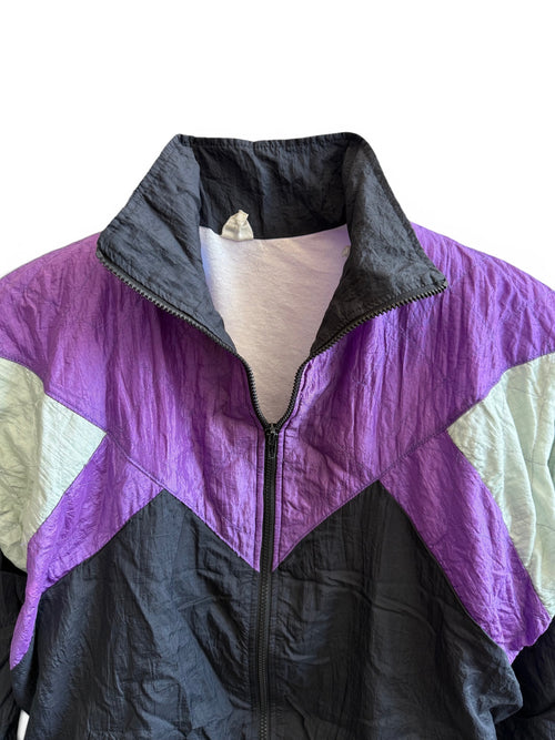 90s Vintage Colorblock Windbreaker Jacket