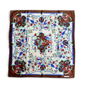 Vintage European Ornamental Floral Print Scarf