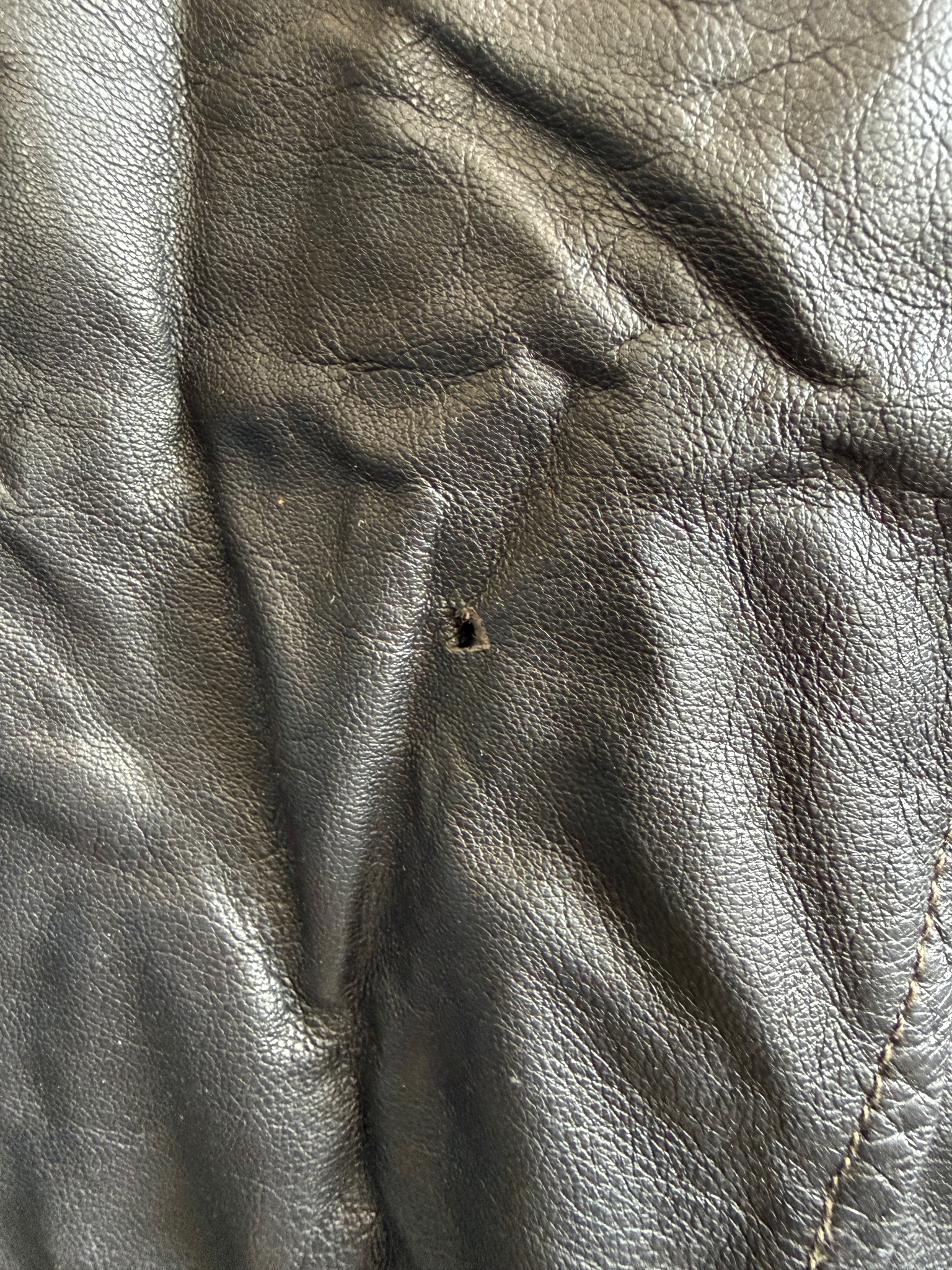 Vintage Armani Jeans Black Leather Jacket