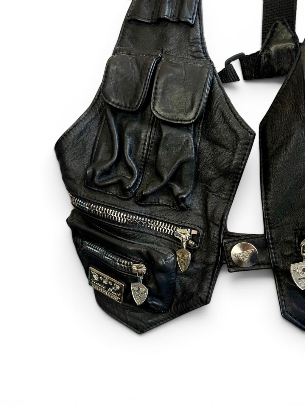 Vintage Uncle Sam Leatherwear Leather Harness Vest