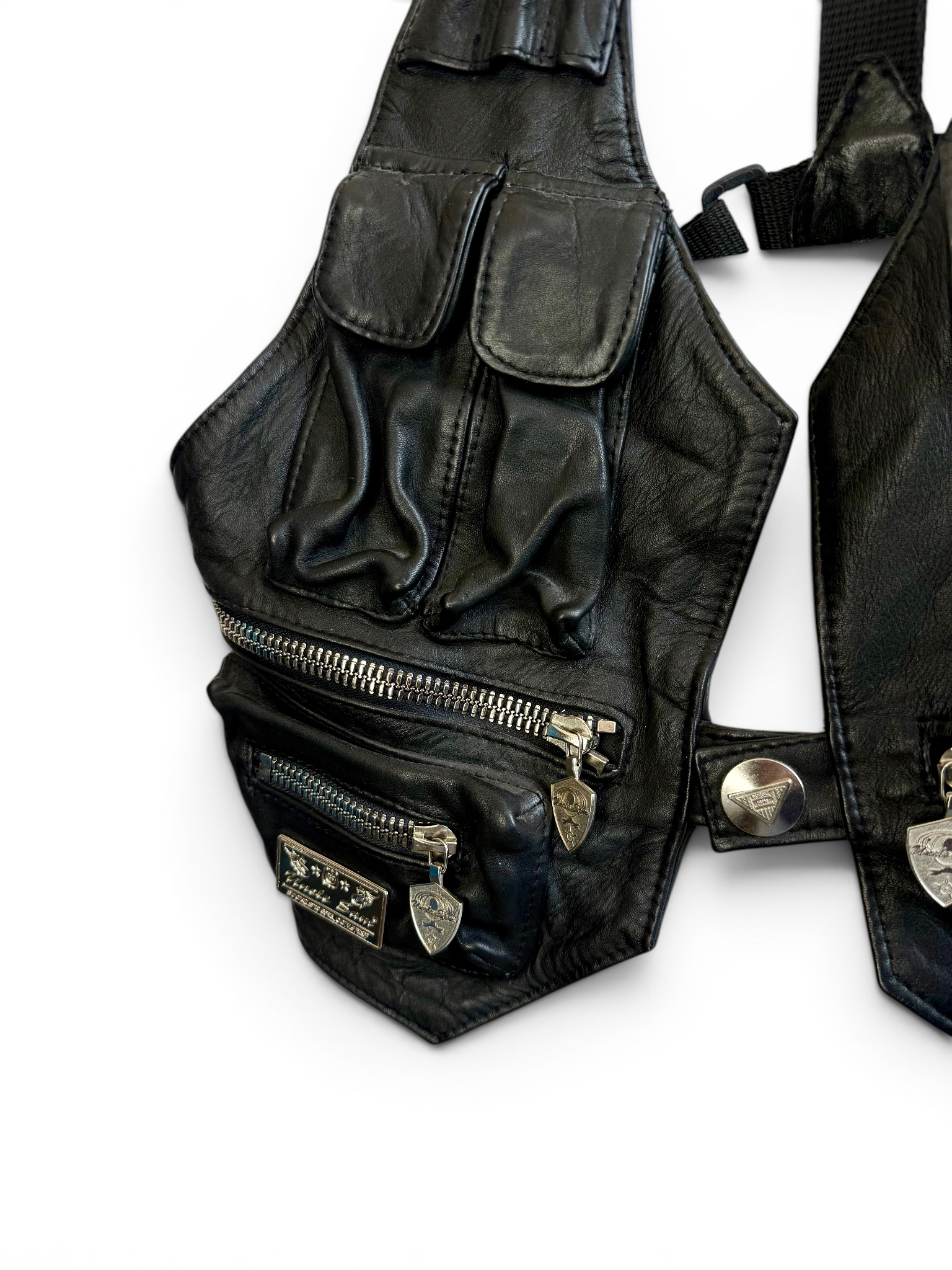 Vintage Uncle Sam Leatherwear Leather Harness Vest