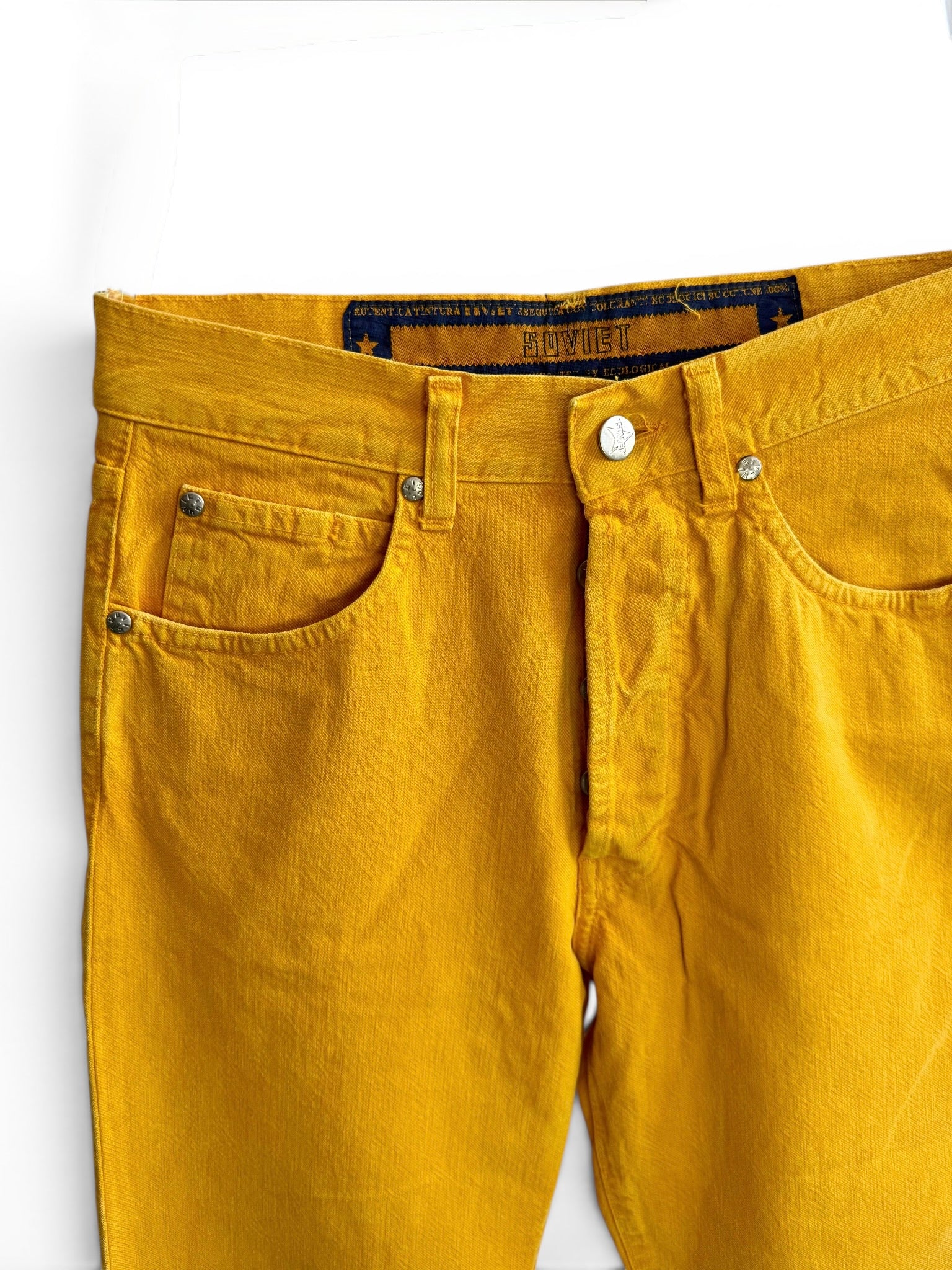 Vintage Soviet Jeans — Mustard Yellow