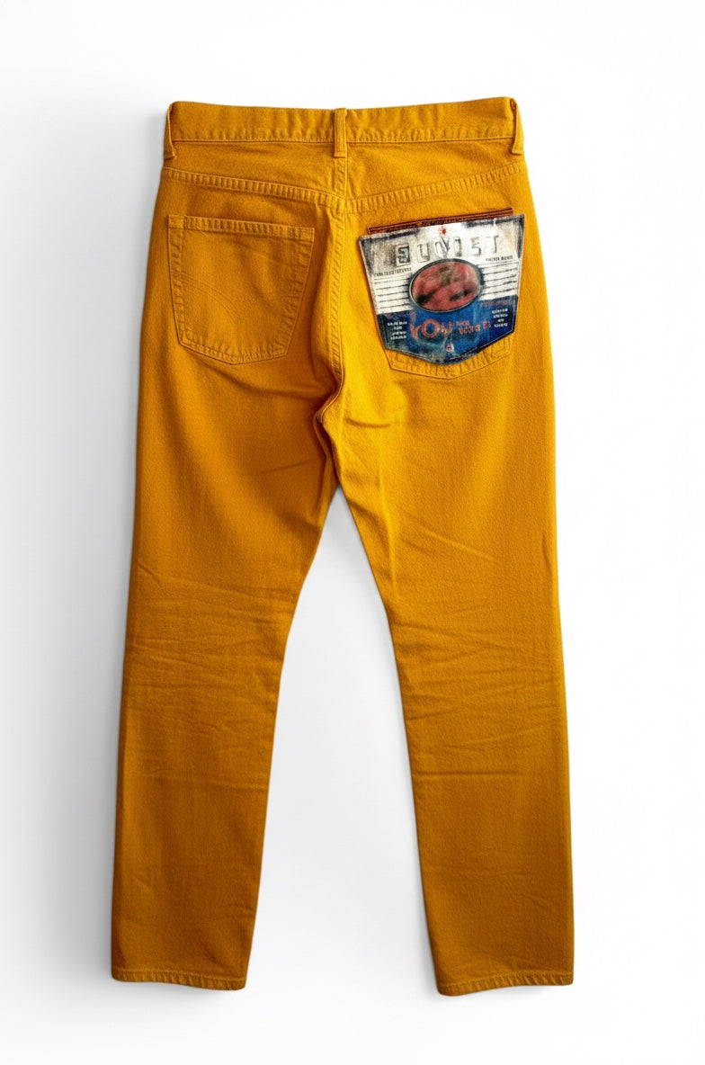 Vintage Soviet Jeans — Mustard Yellow