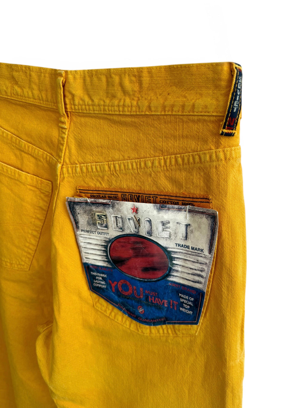 Vintage Soviet Jeans — Mustard Yellow