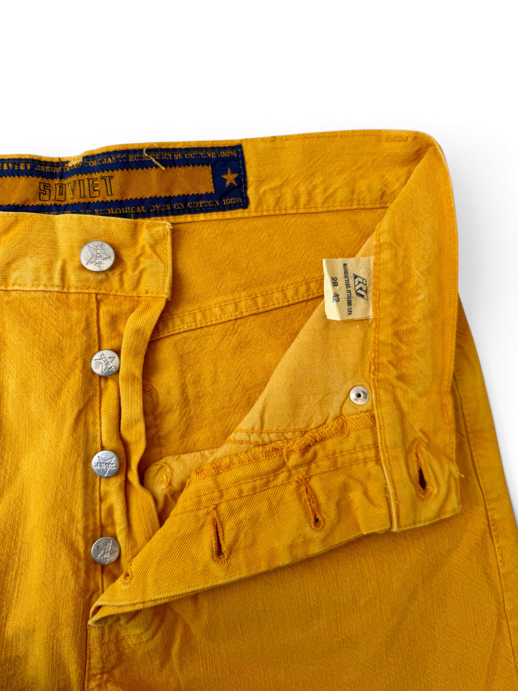 Vintage Soviet Jeans — Mustard Yellow