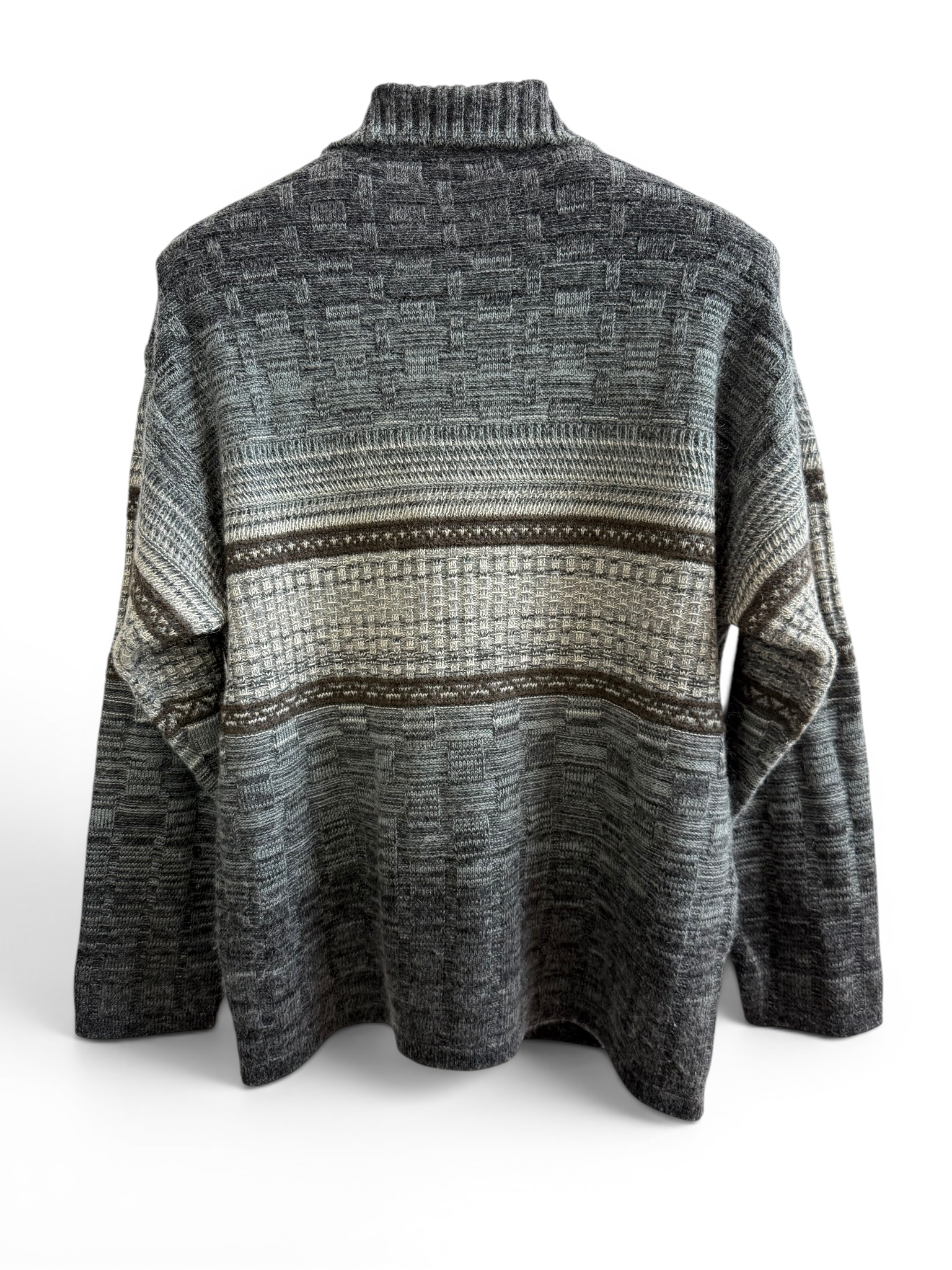 Vintage Kenzo Grey Pattern Knit Sweater