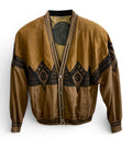 Vintage Suede & Knit Bomber Jacket
